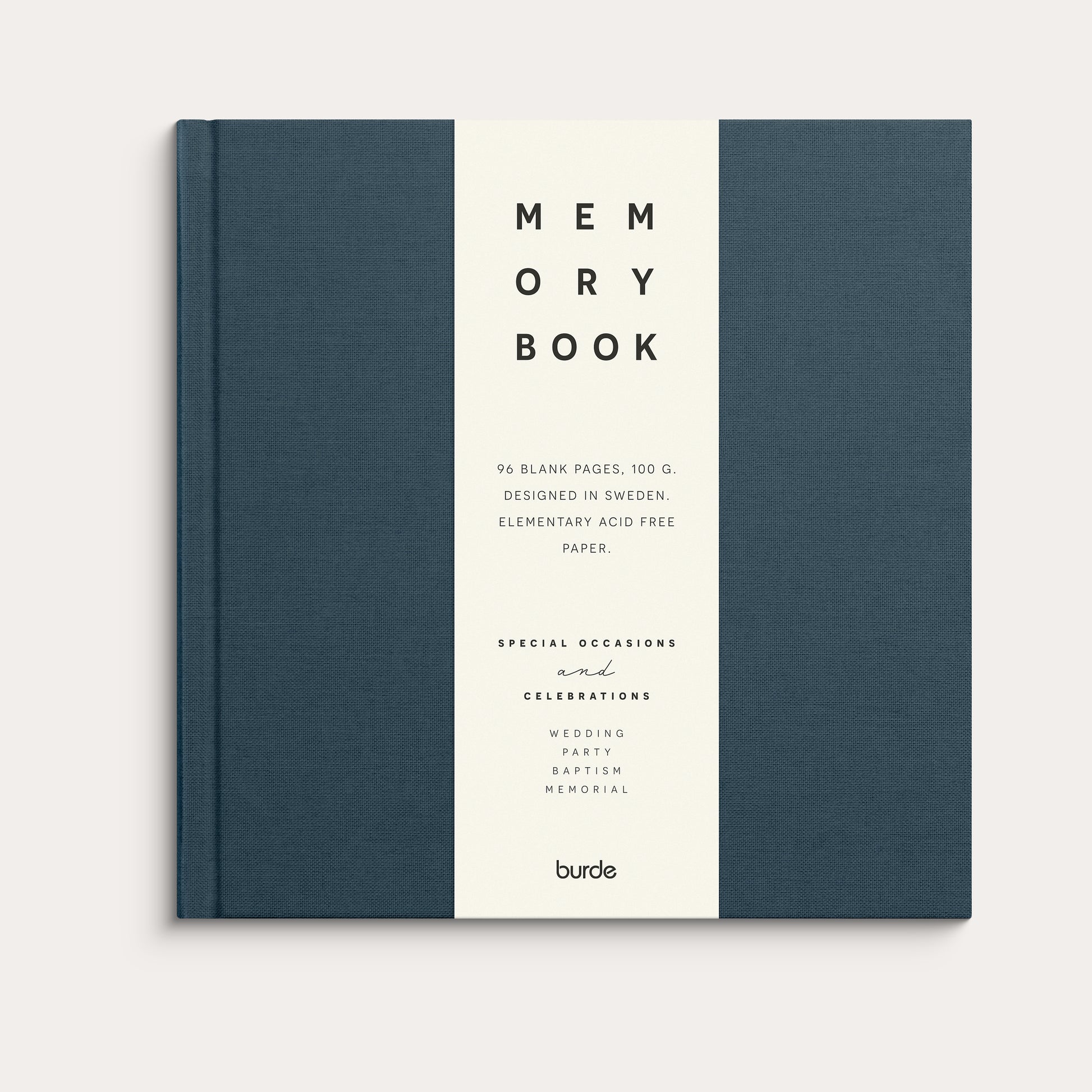 Memory book Textile unlined dark blue