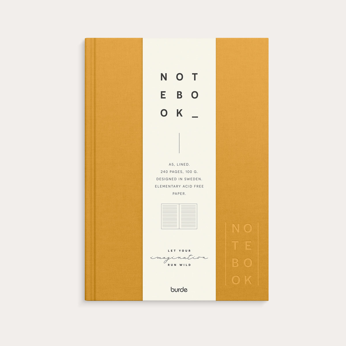 Notebook A5 Textile Mustard