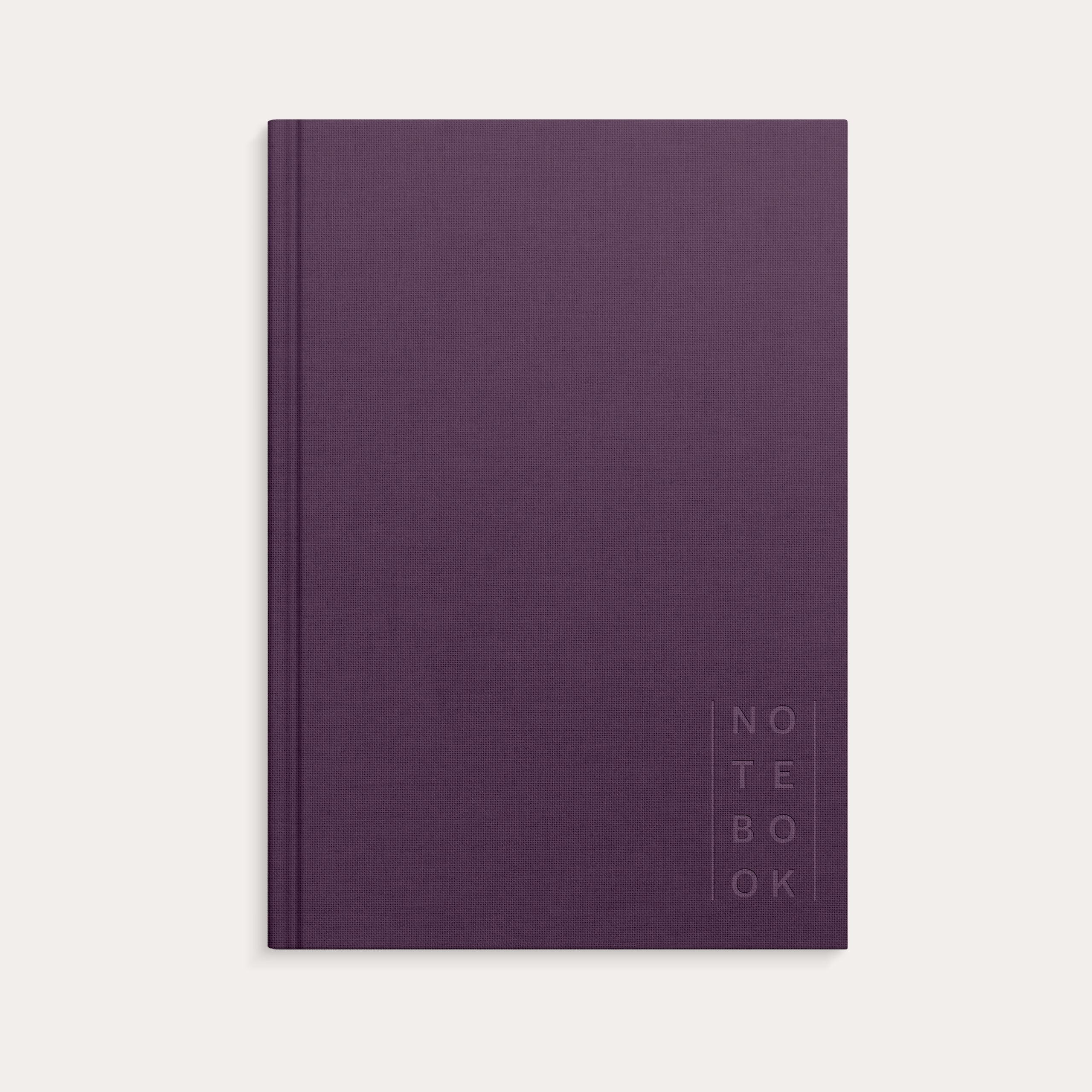 Notebook Textile plum lined A5