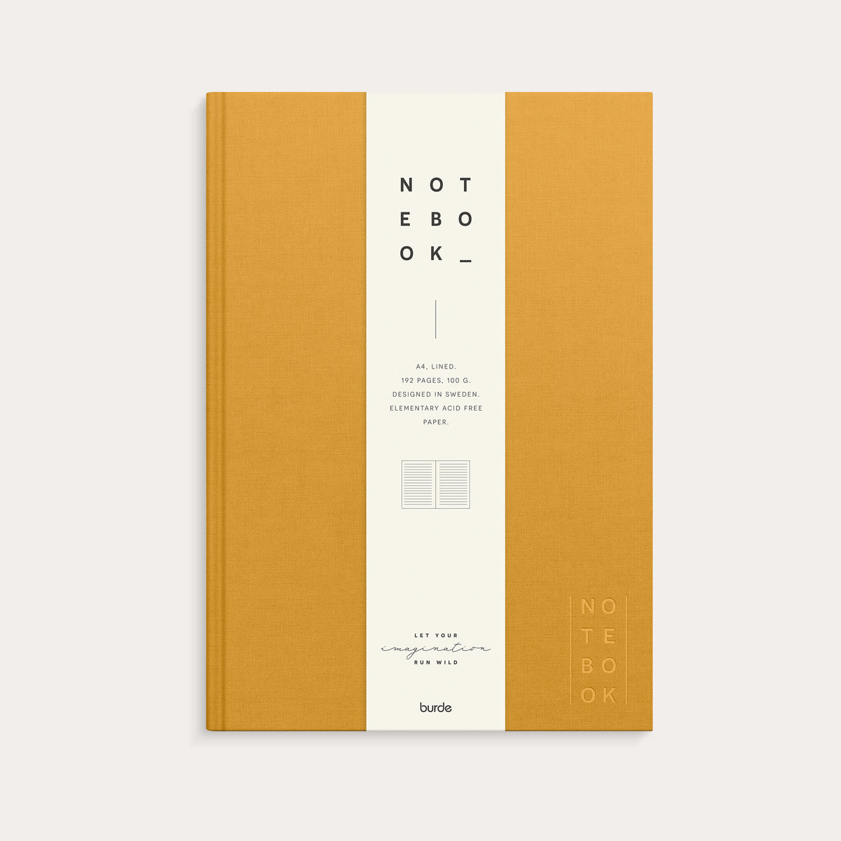 Notebook A4 Textile Mustard