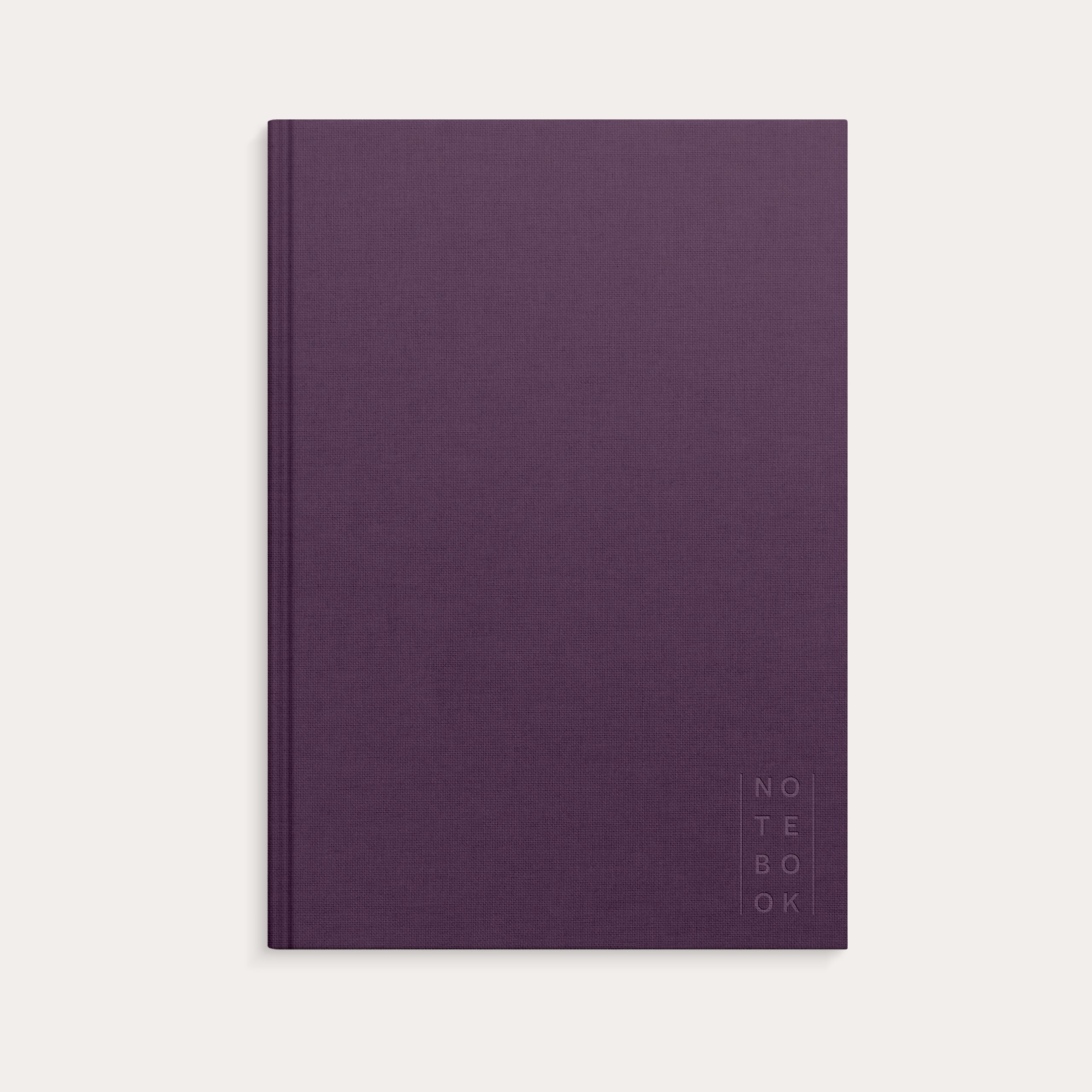 Notebook Textile plum lined A4