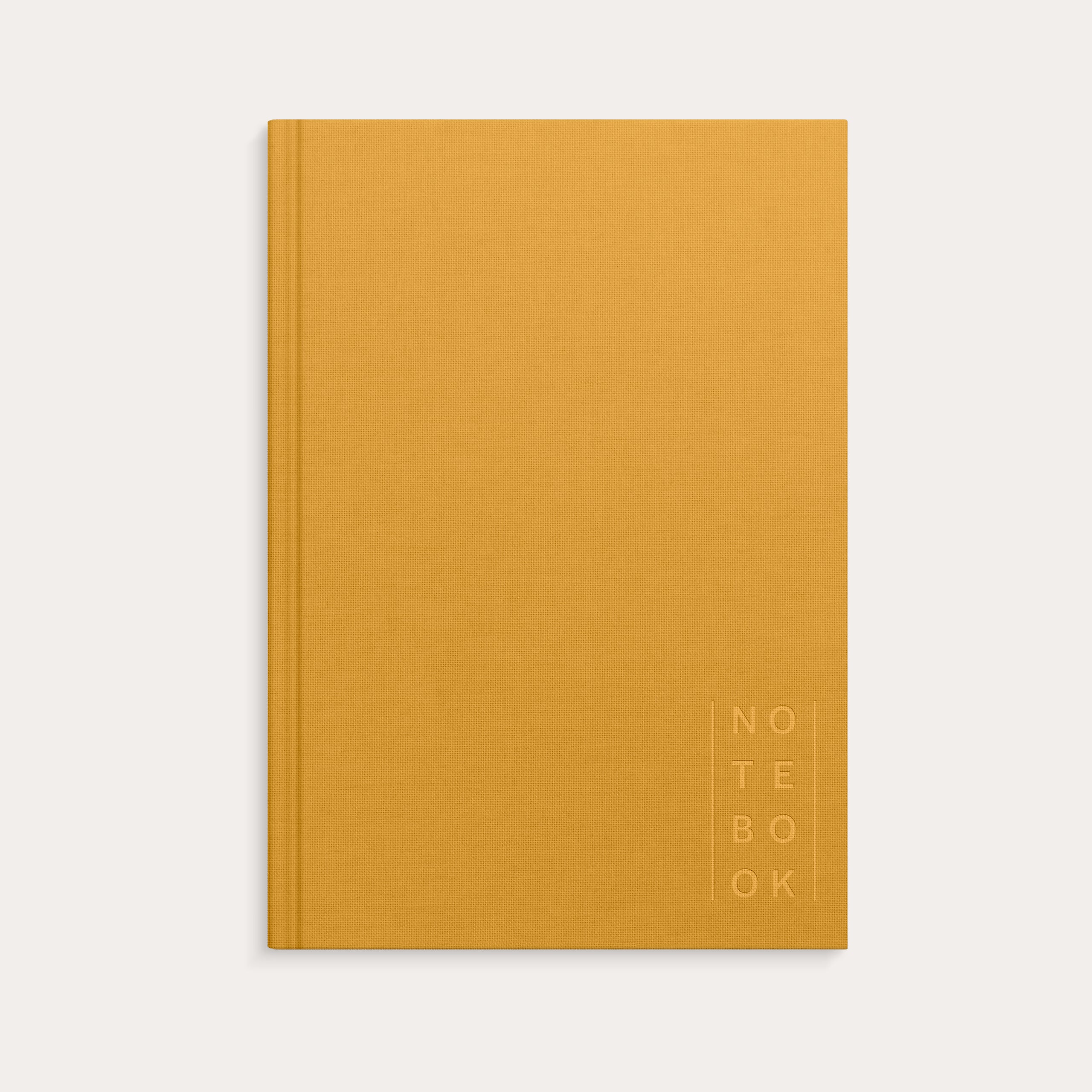 Notebook Textile mustard blank A5