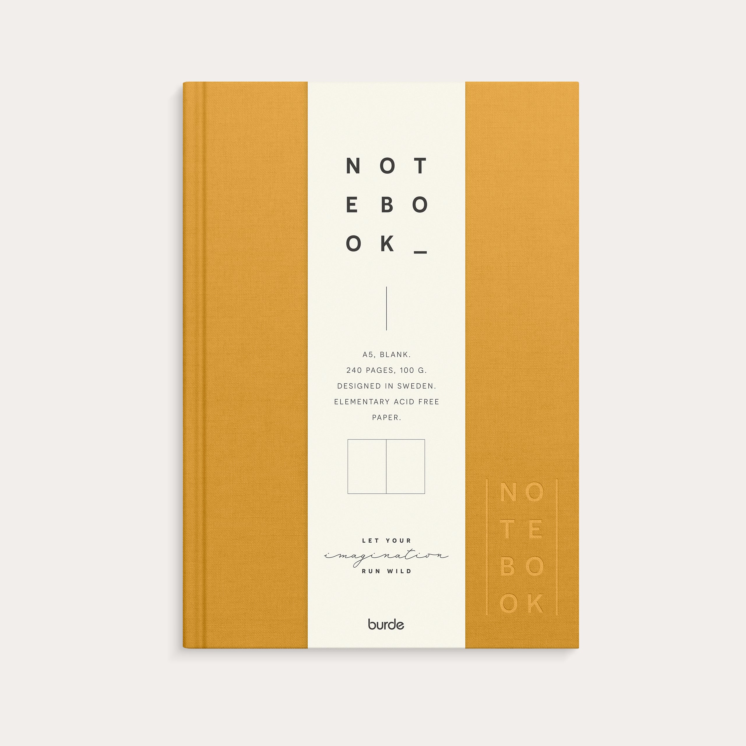 Notebook A5 Textile Mustard