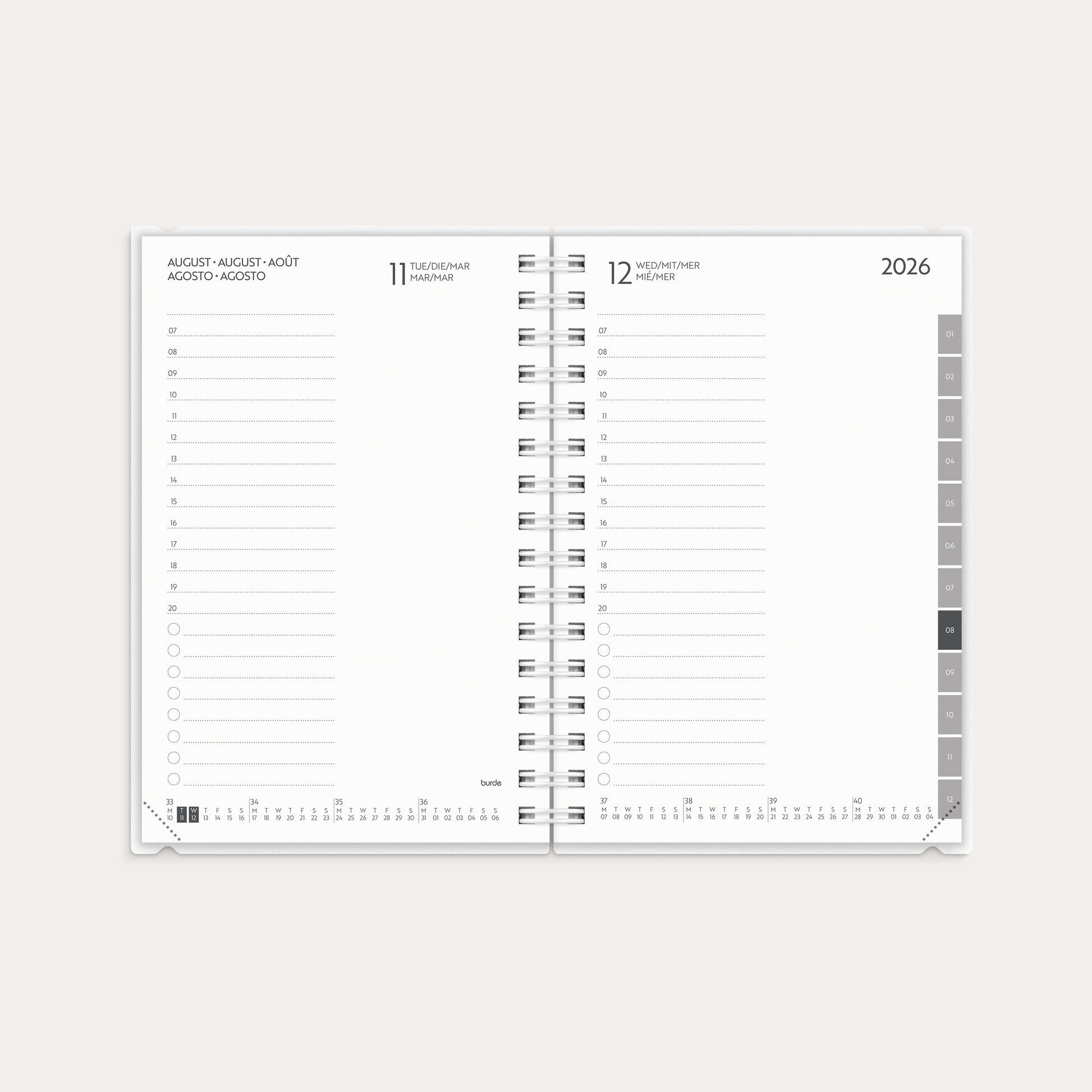 Agenda Tagesplaner 4in1 2026 – detail view