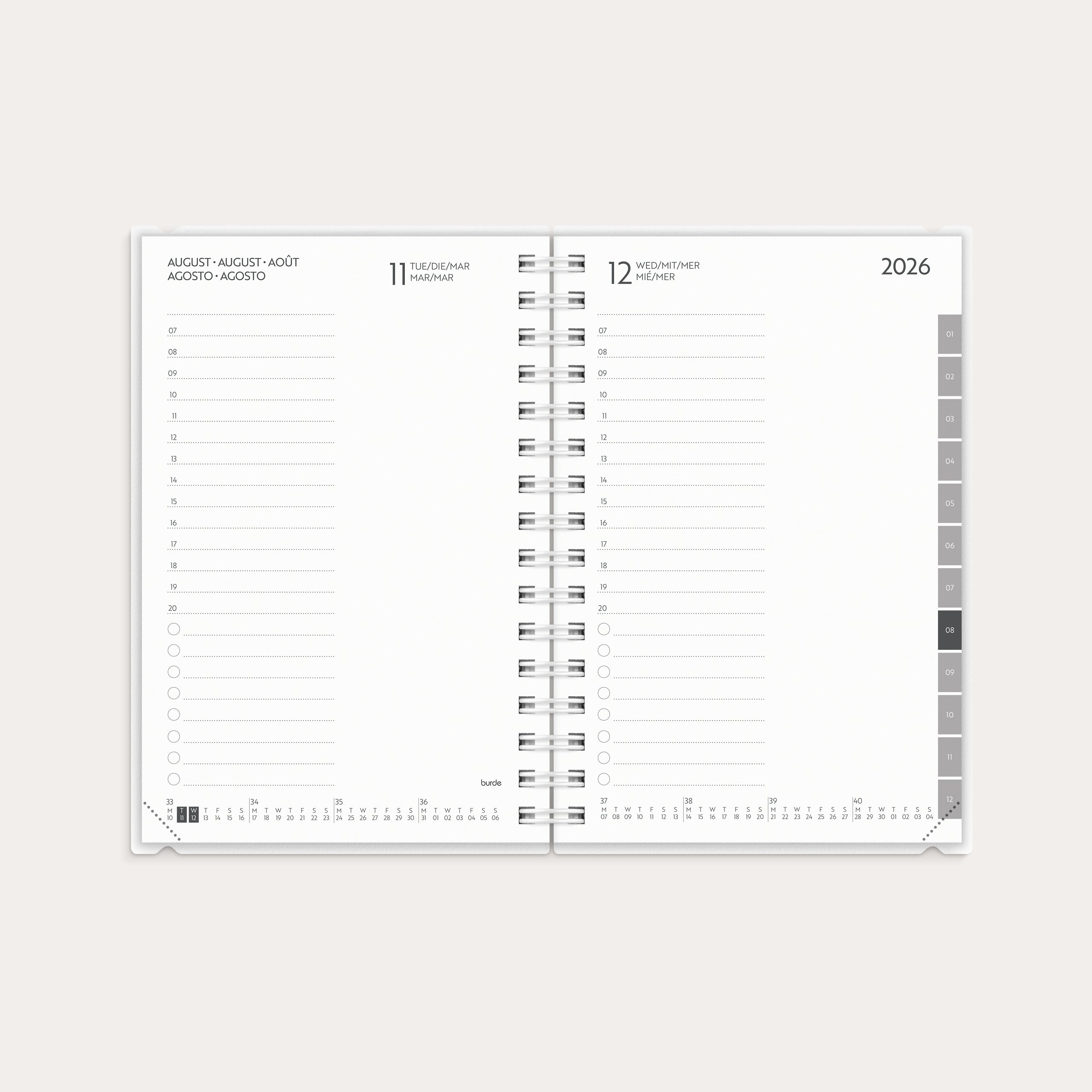 Agenda Tagesplaner 4in1 2026 – detail view