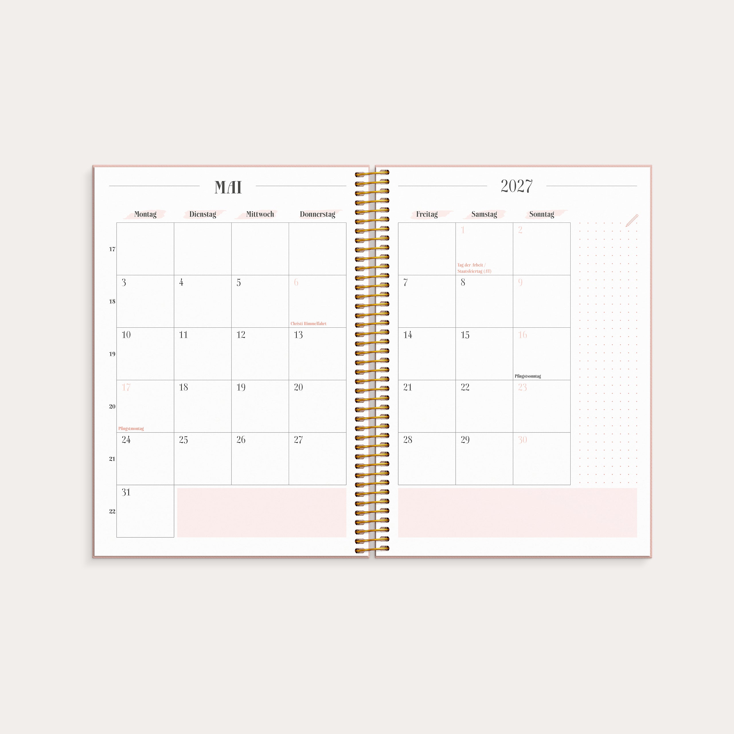 Life Planner Pink 26/27 – detail view