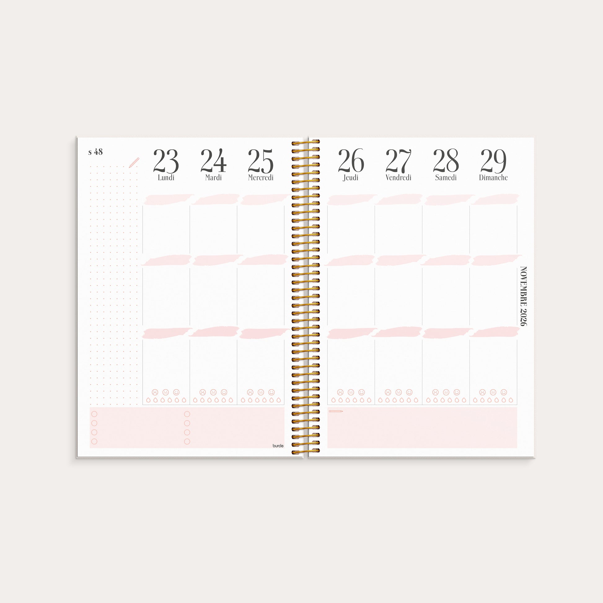 Life Planner Pink 26/27 – detail view