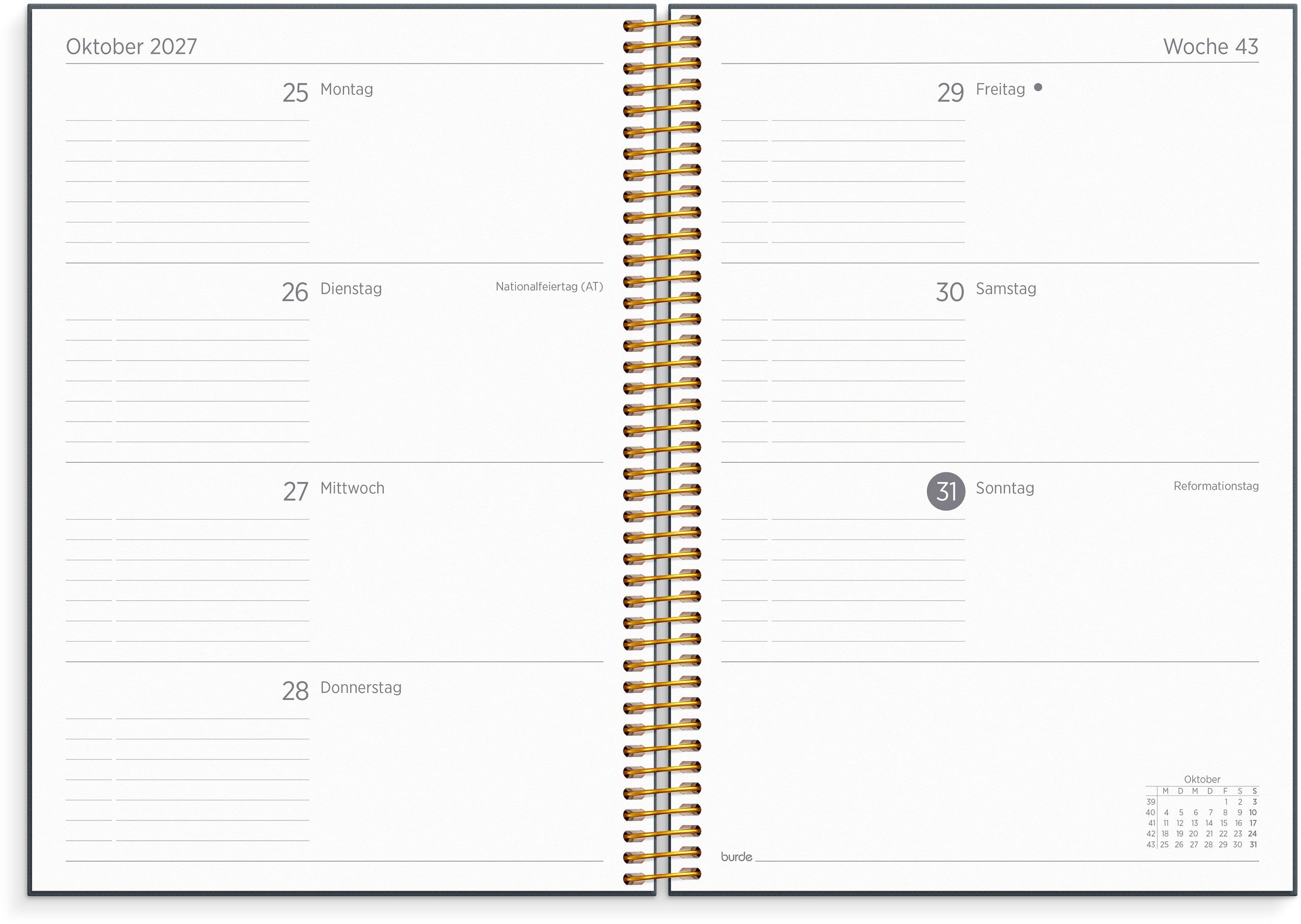 Organizer & Notes 2027