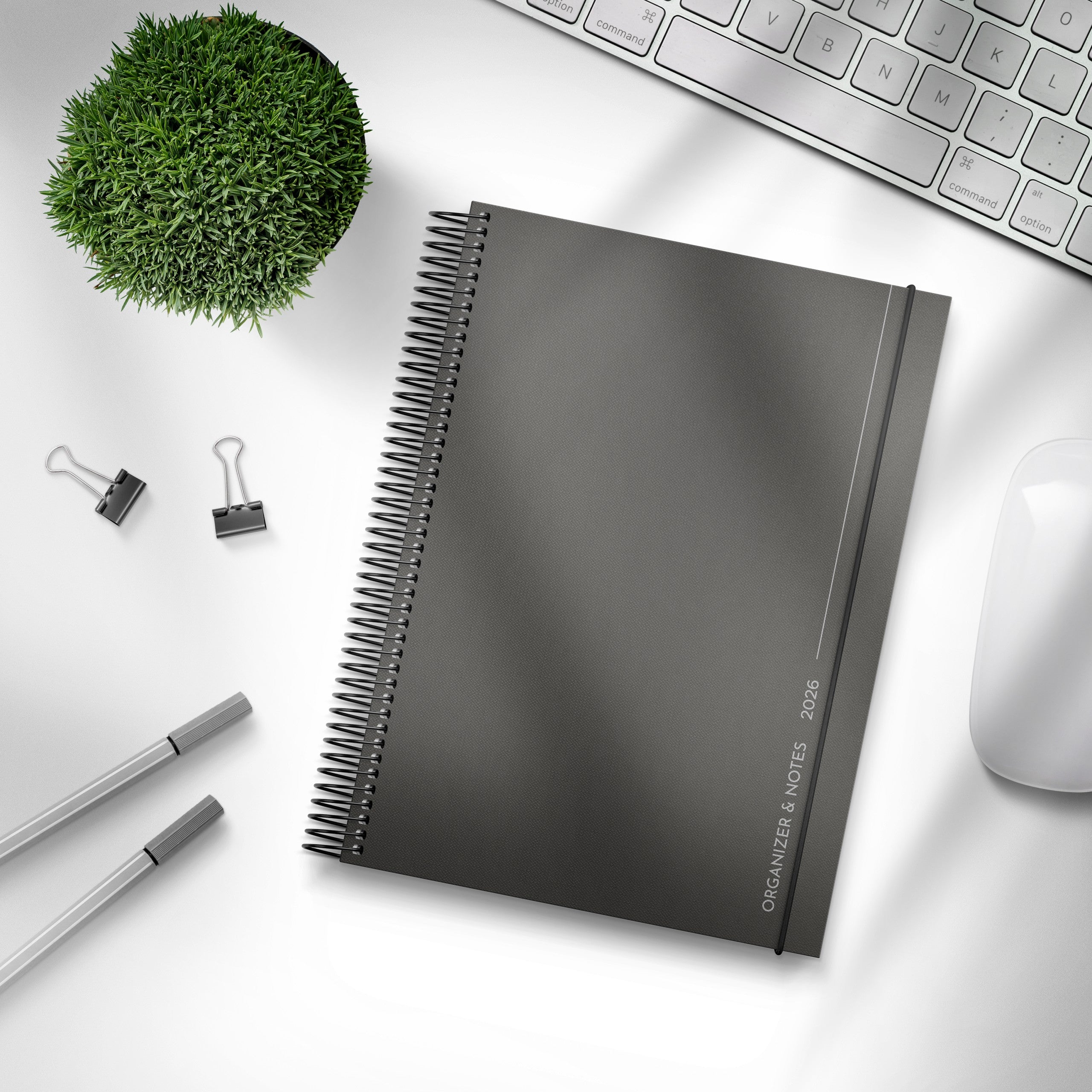 Kalender Organizer & Notes 2026 schwarz