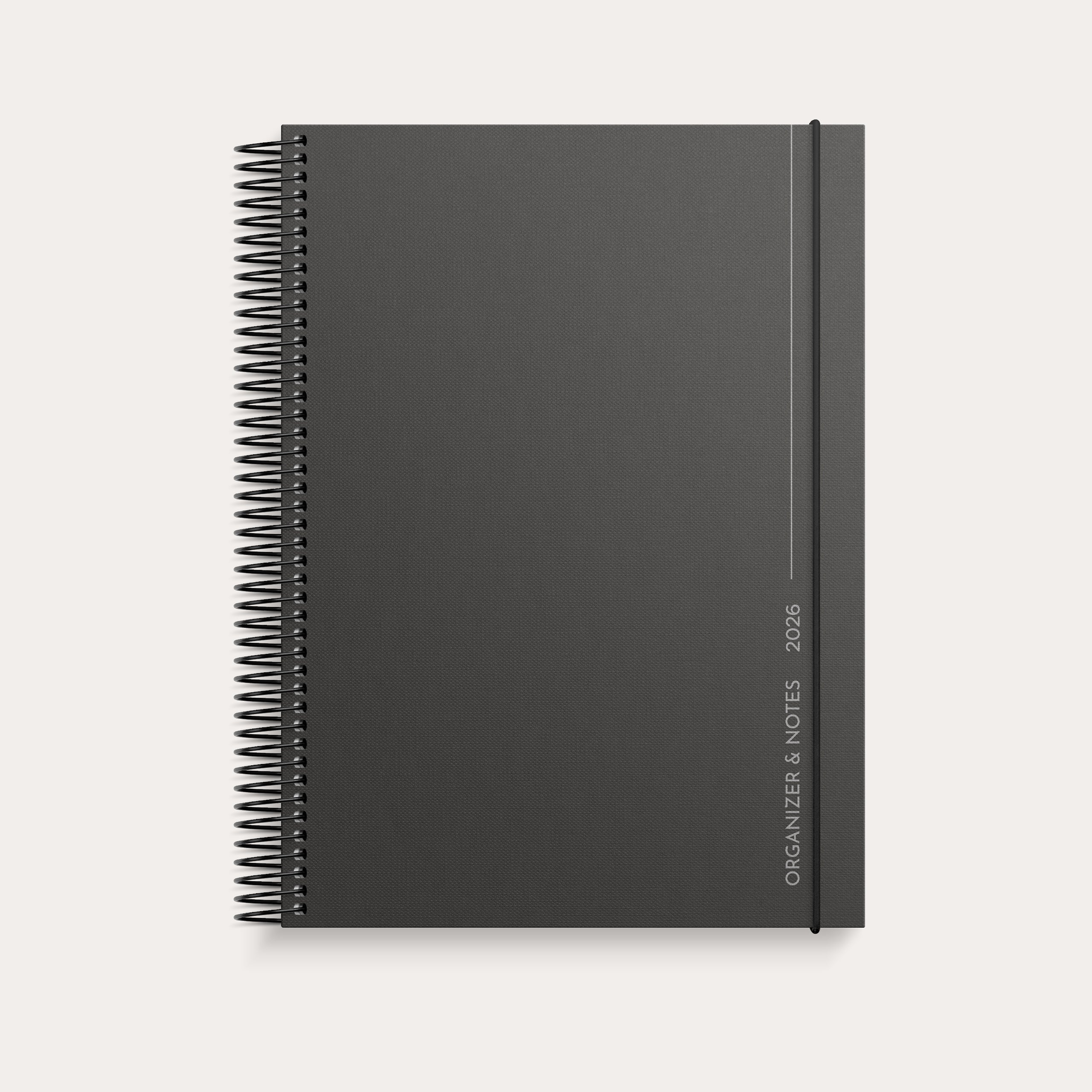 Kalender Organizer & Notes 2026 schwarz