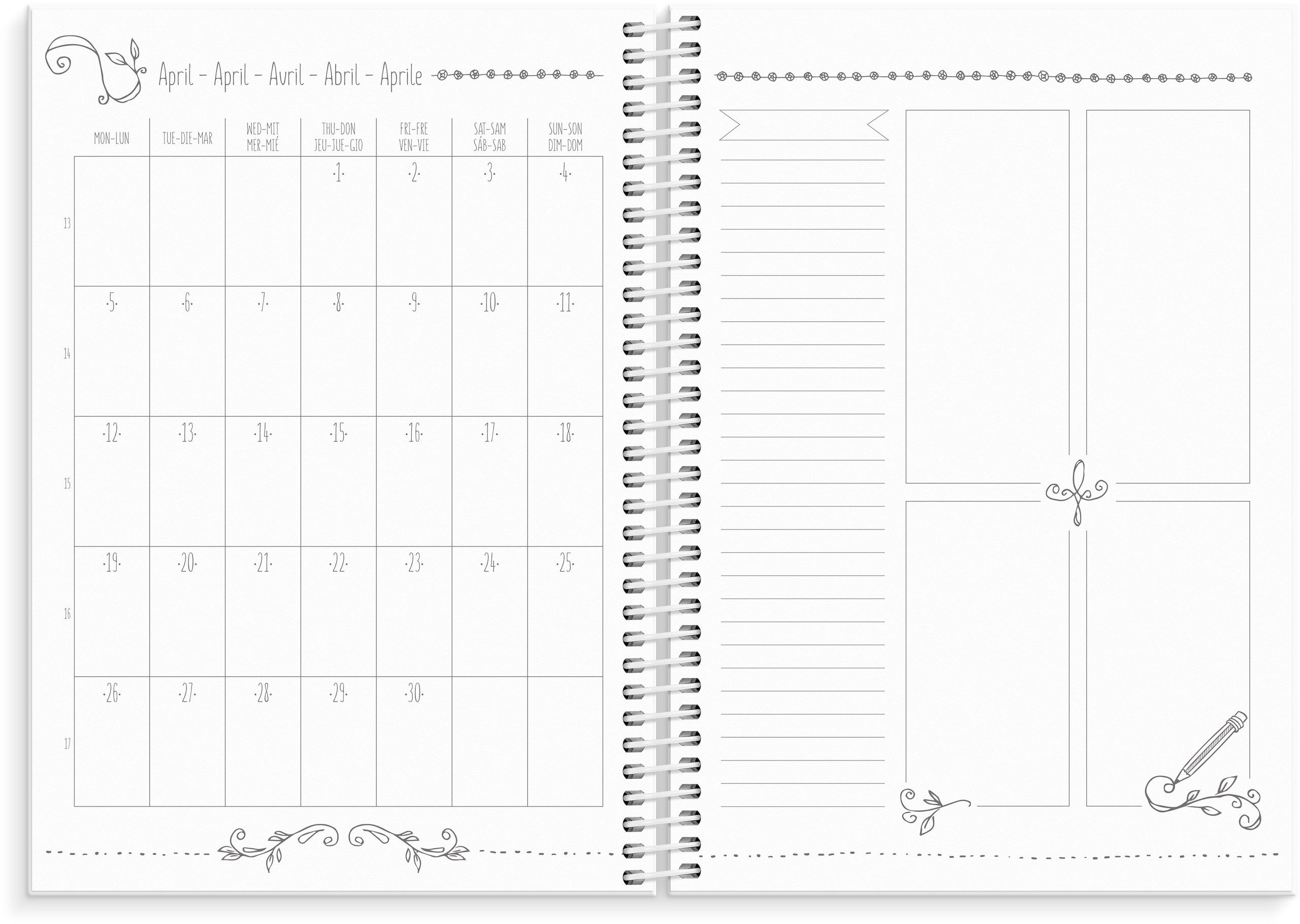 Calendario Doodle A5 26/27
