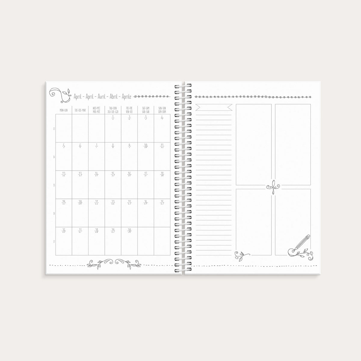 Calendario Doodle A5 26/27