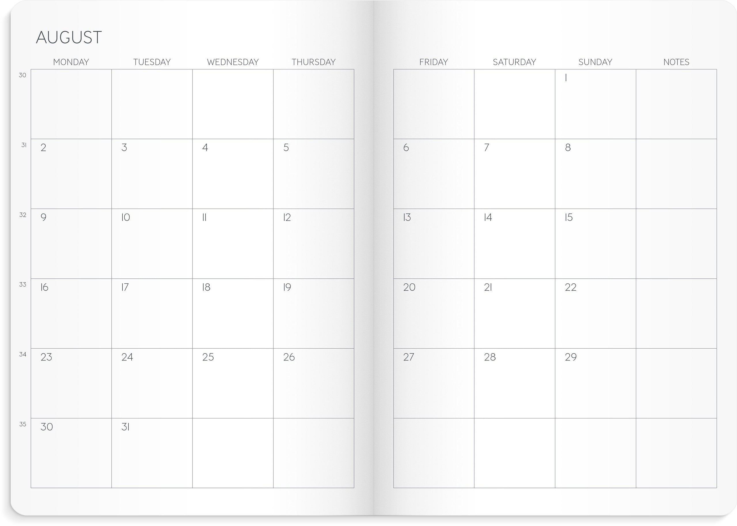 Kalender 2027 Monthly Planner