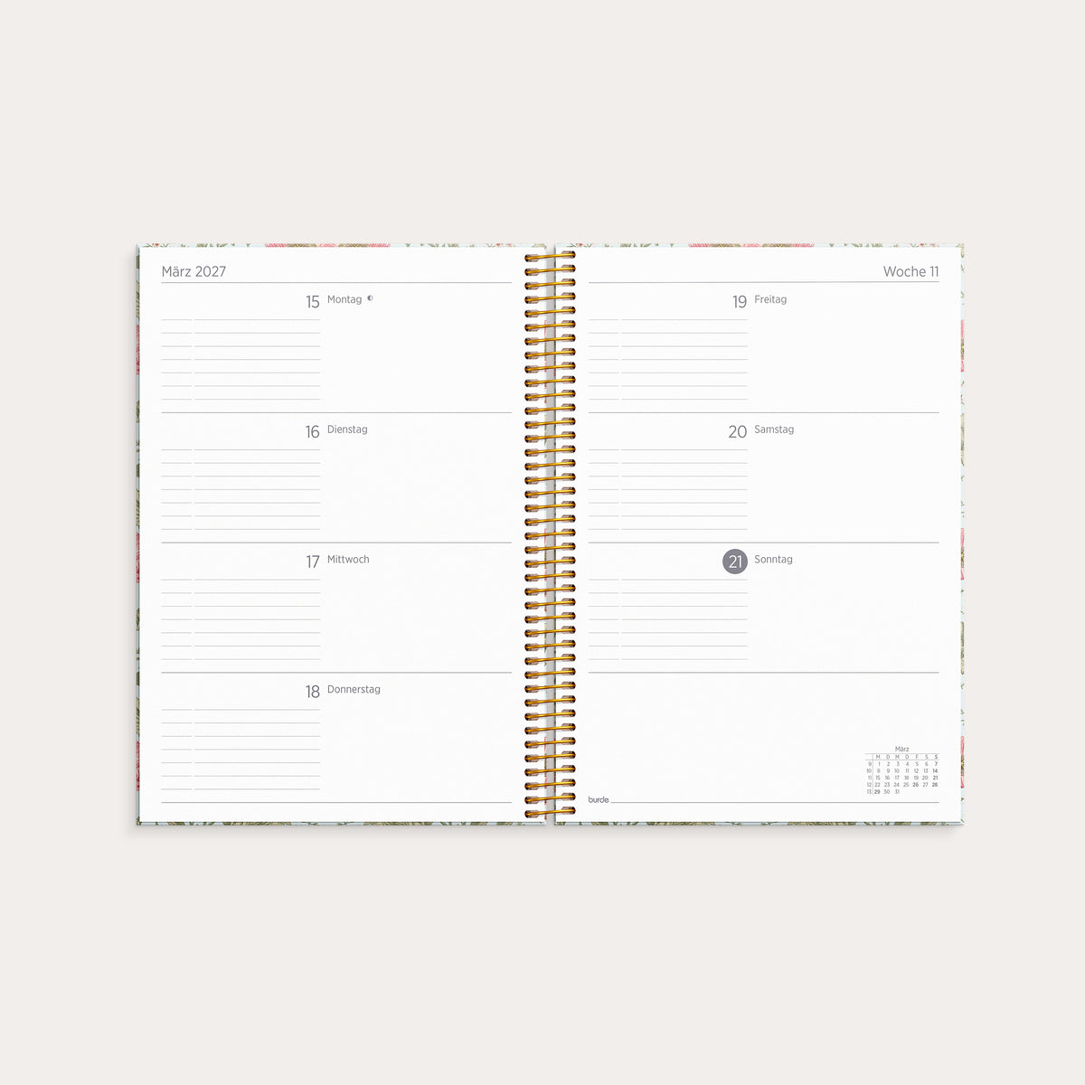 Organizer & Notes A5 26/27 Blumen