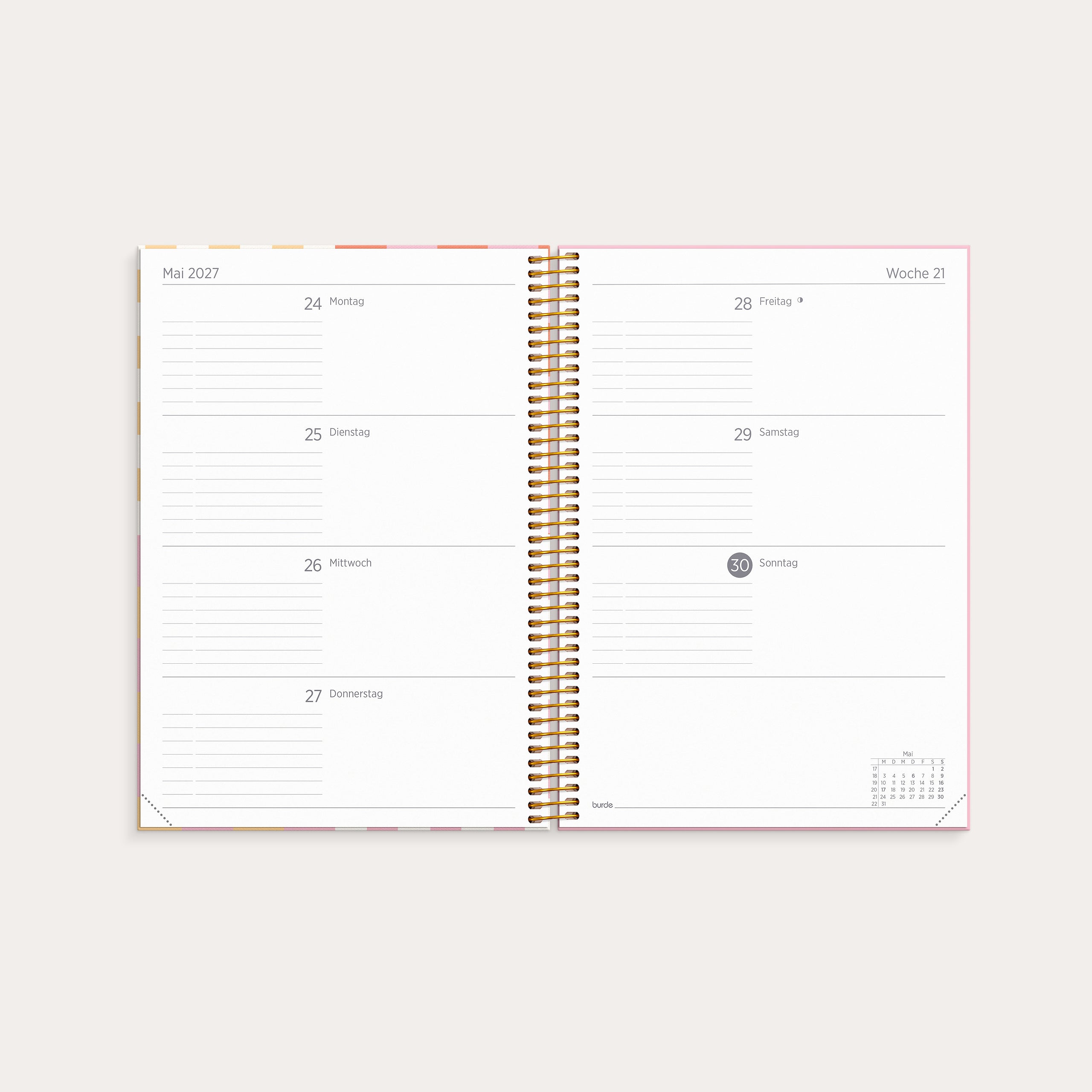 Organizer & Notes A5 Checkered 26/27 17-Monats