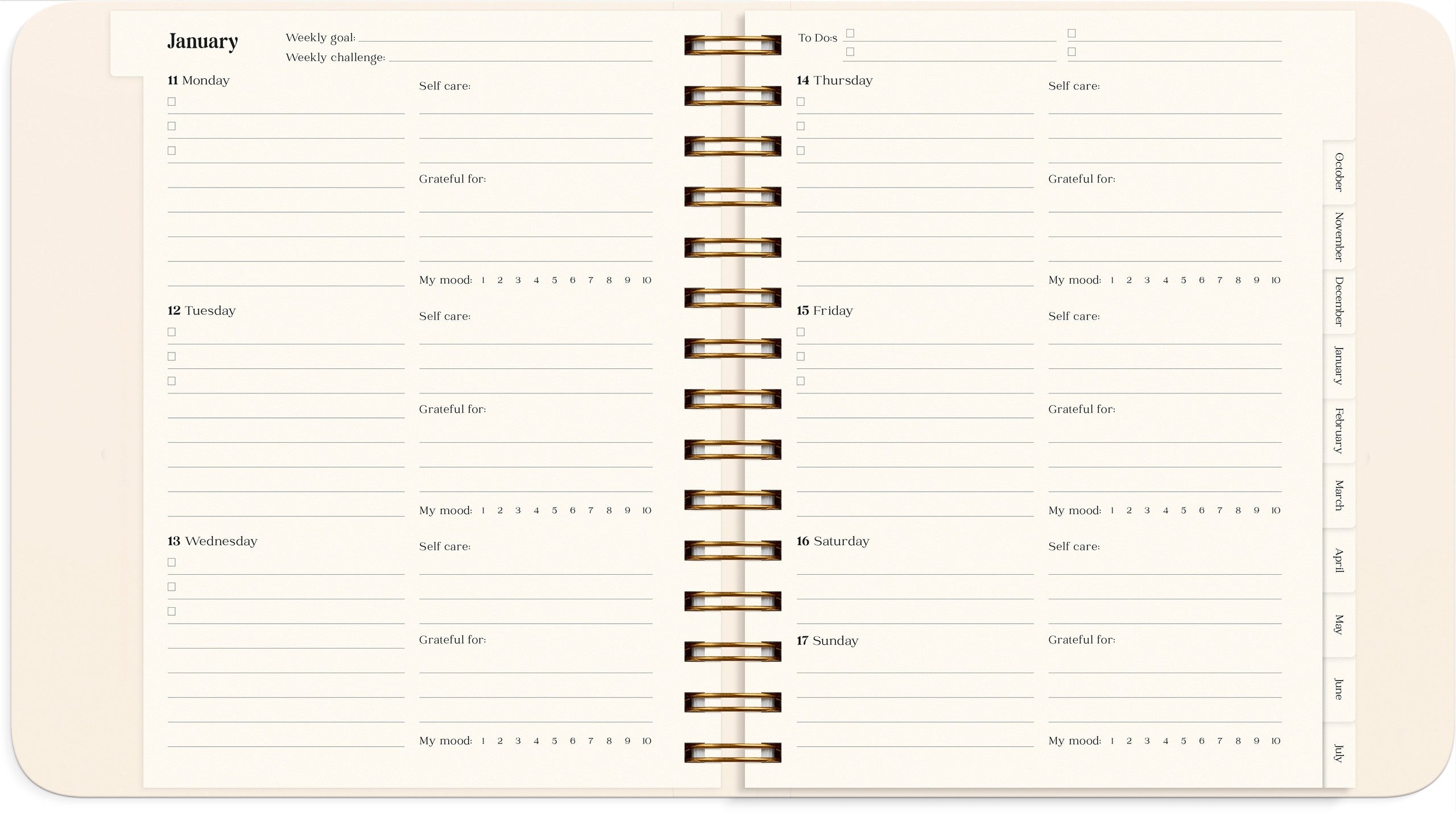 Life Planner Delicate Flowers 2027