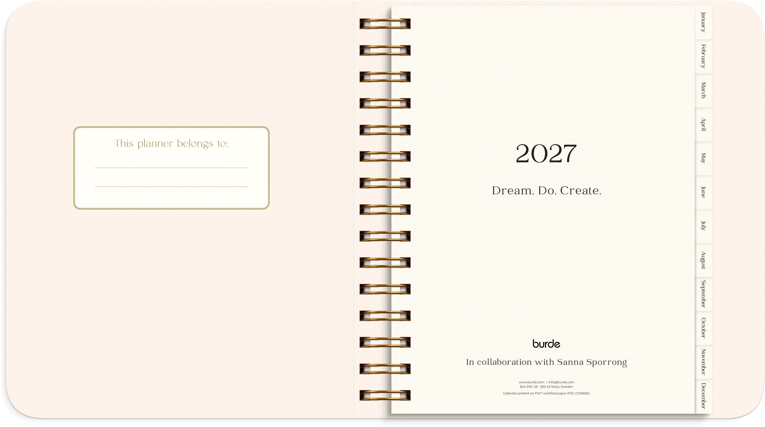 Life Planner Delicate Flowers 2027