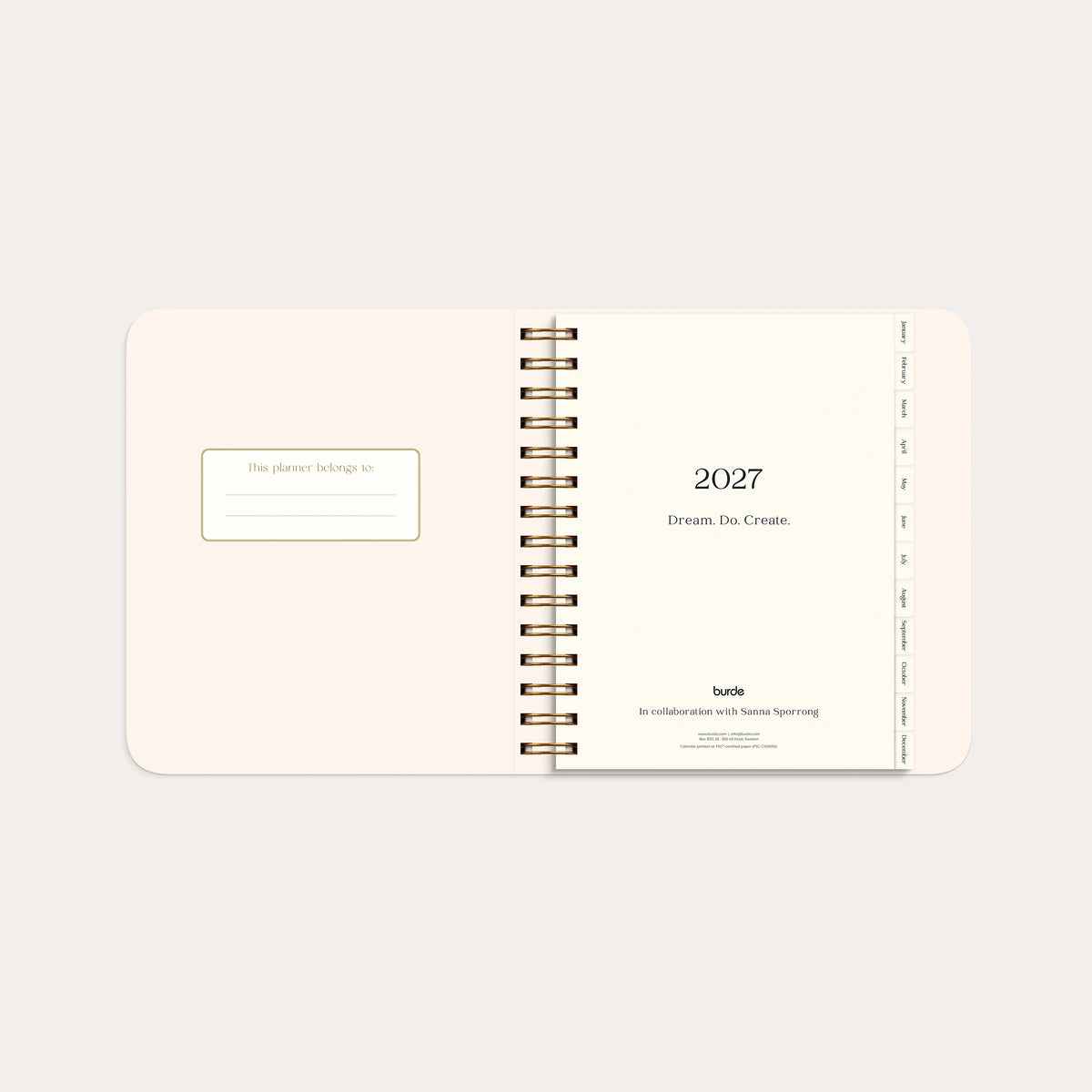 Life Planner Delicate flowers 2027