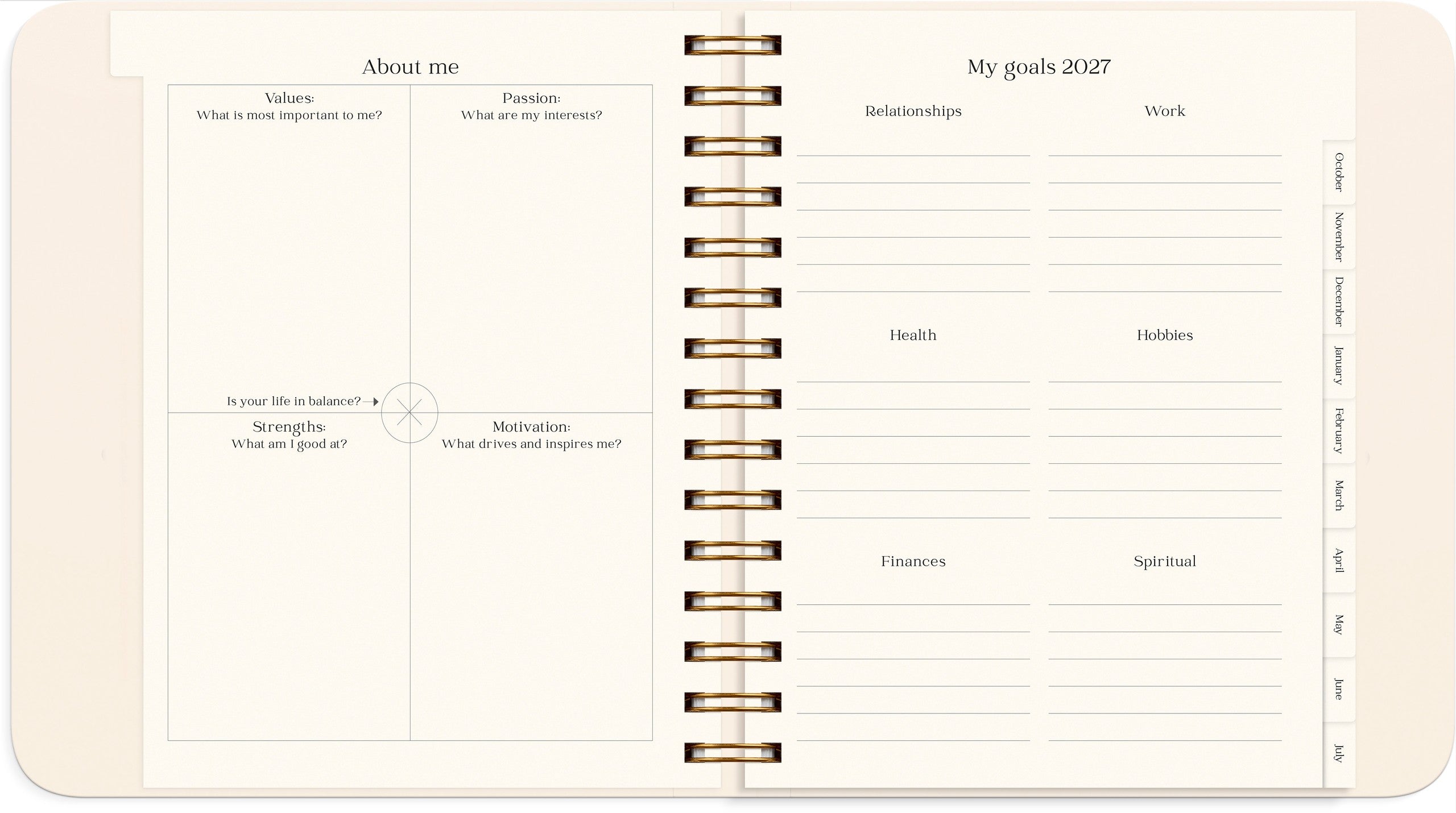 Life Planner Delicate Flowers 2027