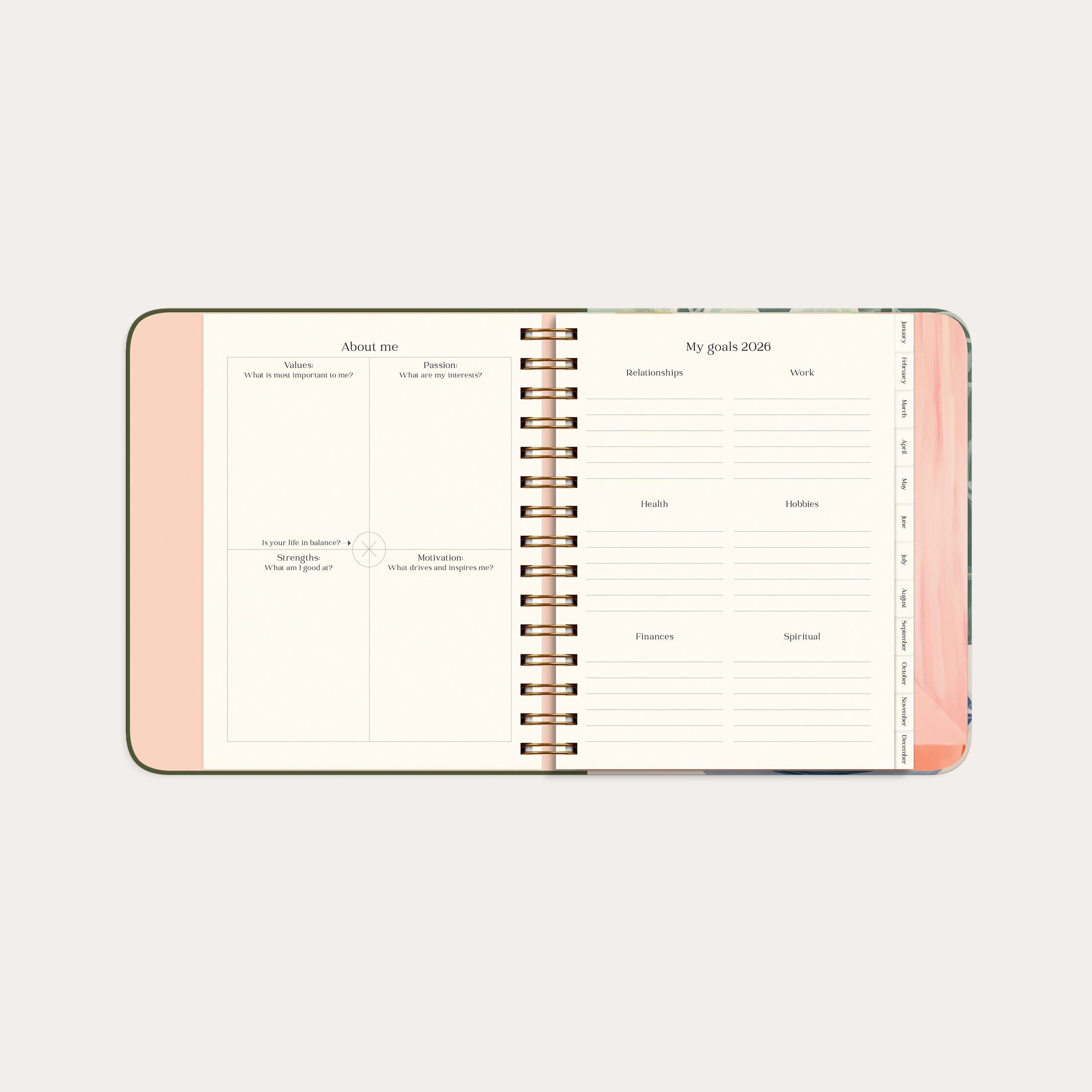 Calendrier 2026 Life Planner Decor