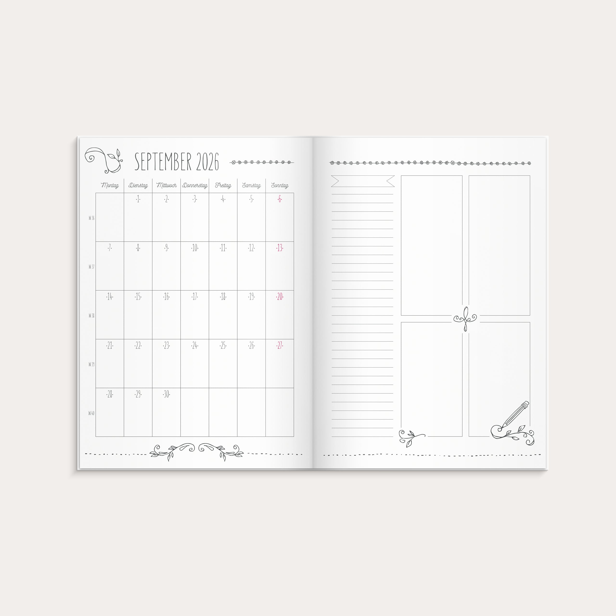 Doodle Planner 2026 gebunden