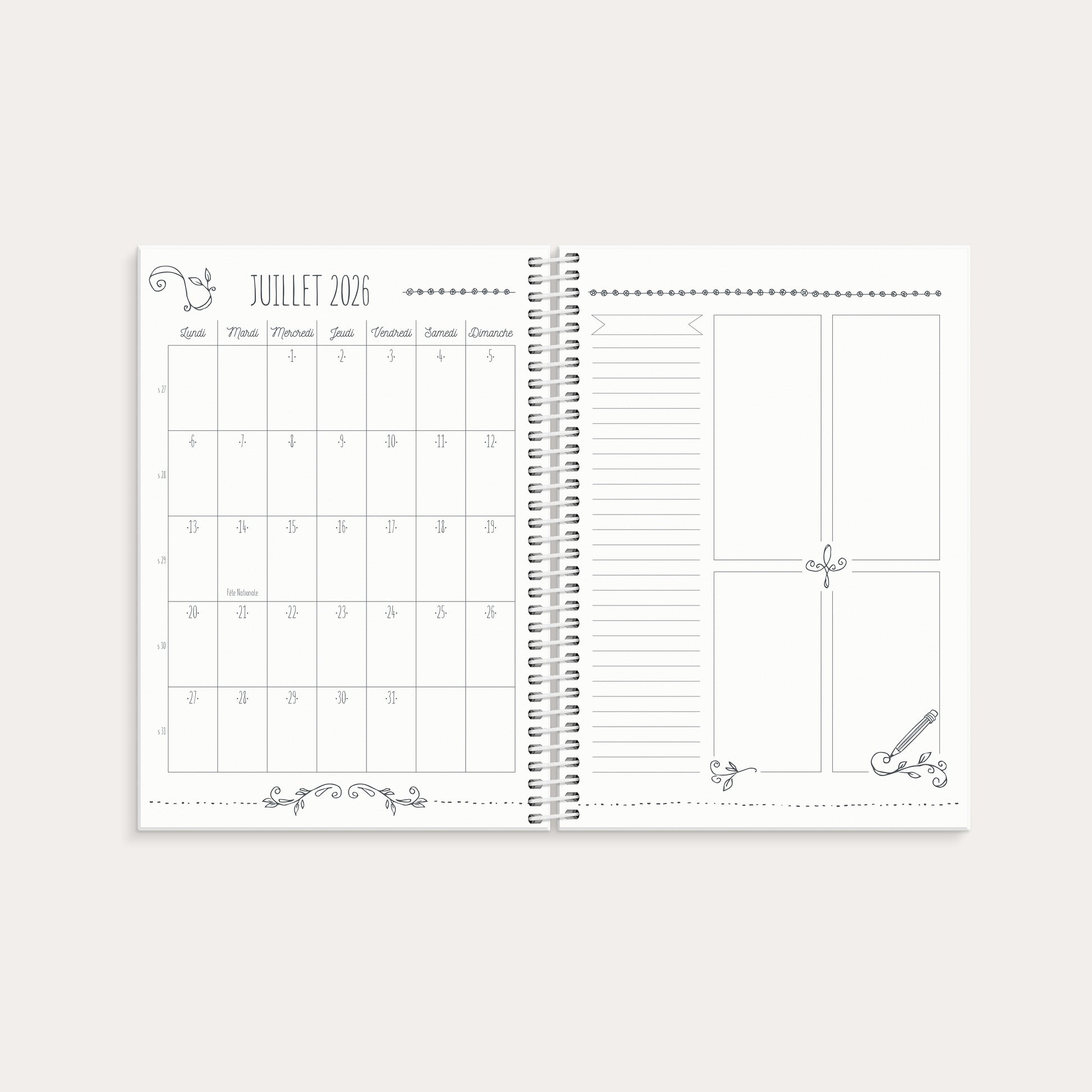 Agenda Doodle 2026 – detail view