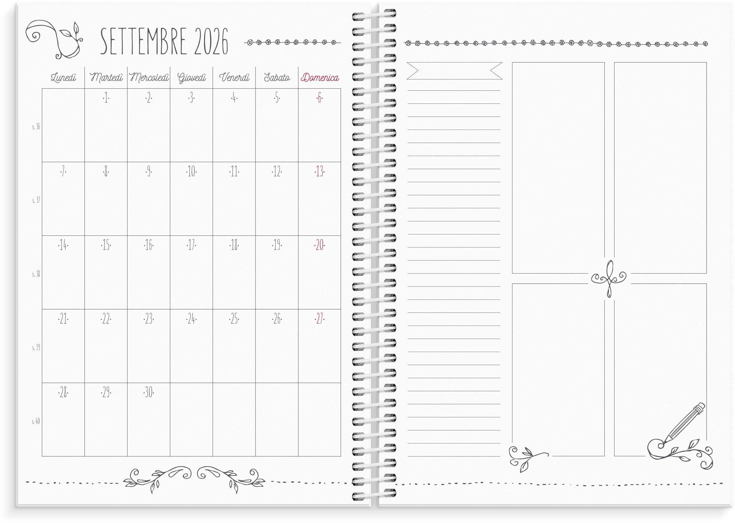 Agenda Doodle 2026 – detail view