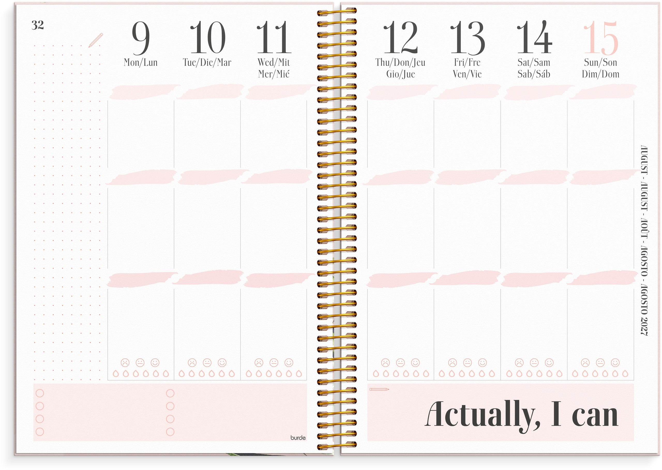Life Planner Pink 2027 Wiesenblumen
