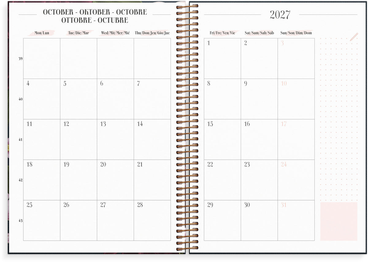 Life Planner Pink 2027 Gartenträume
