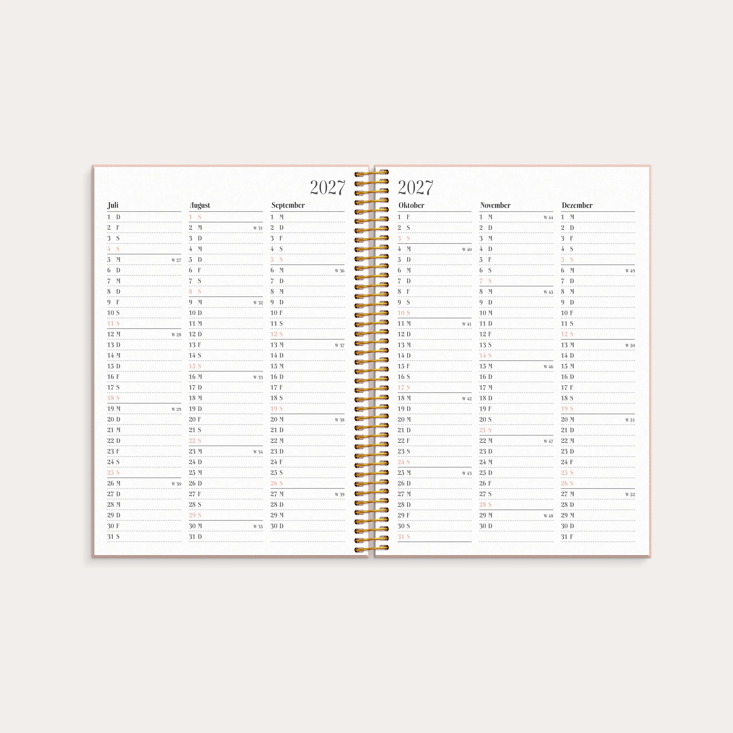 Life Planner Pink 2027
