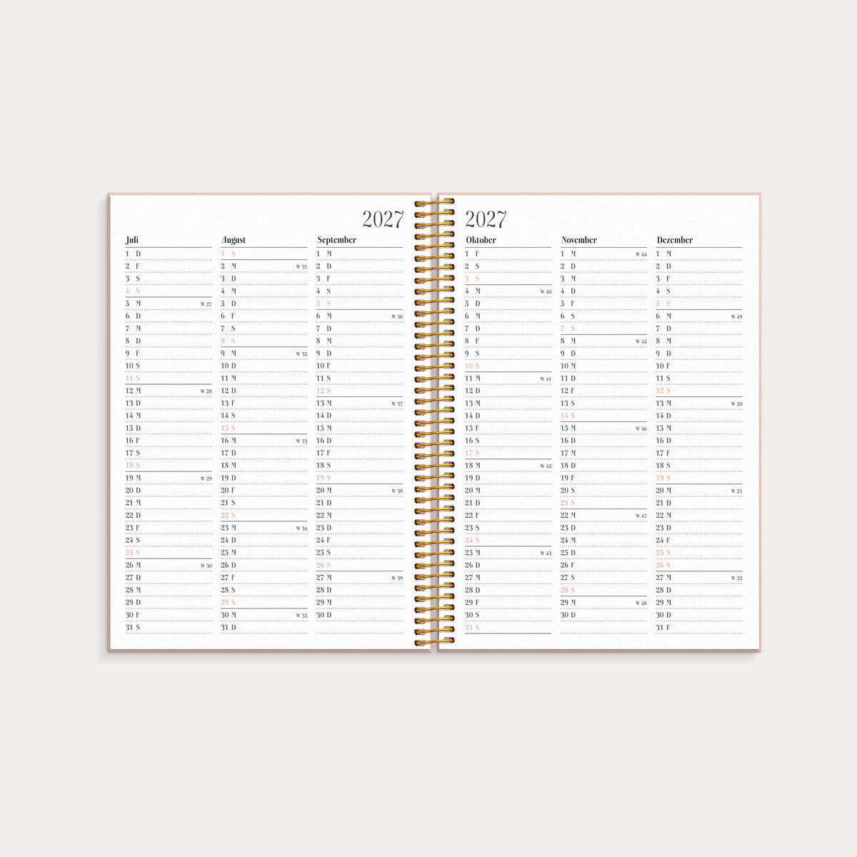 Life Planner Pink 2027