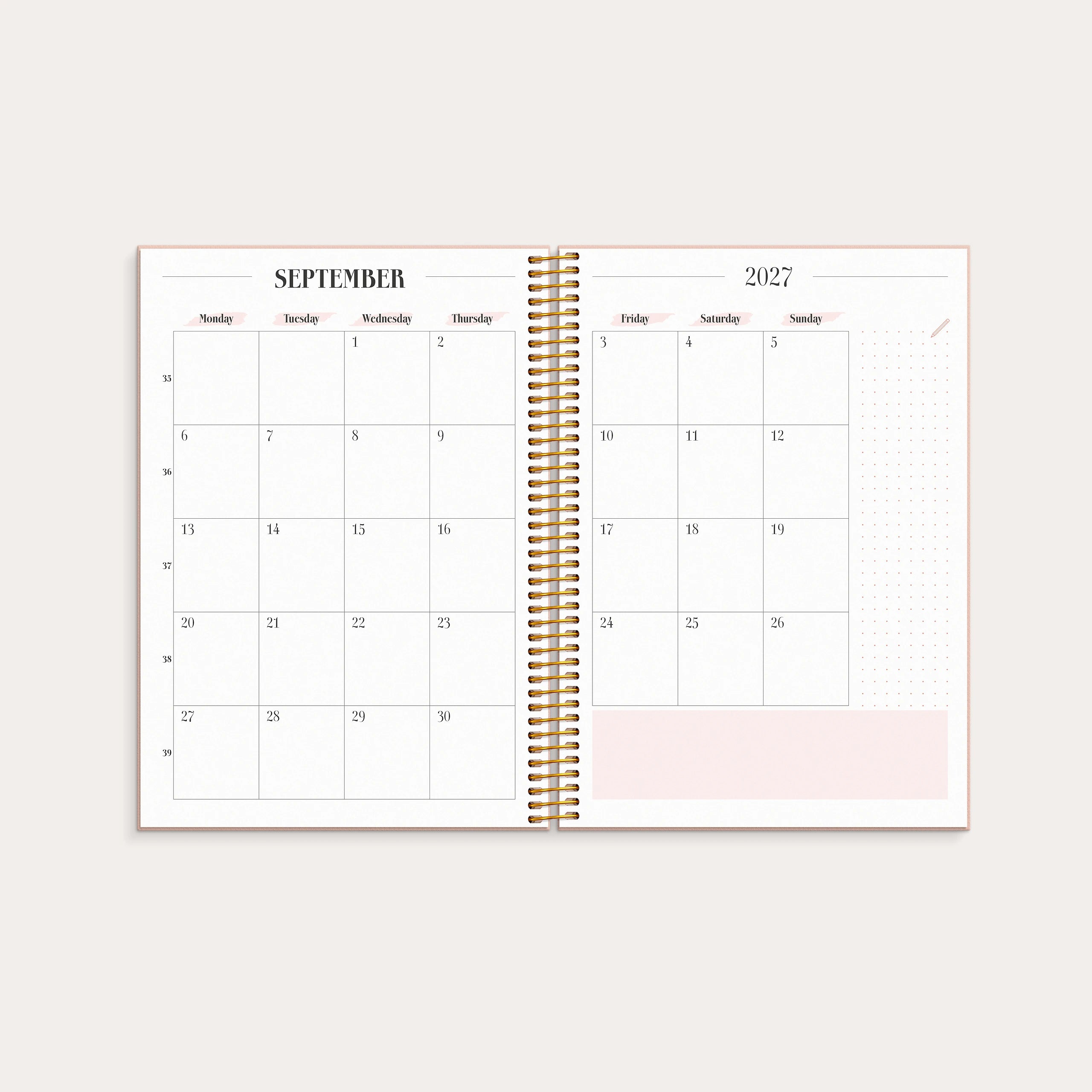 Life Planner Pink 2027