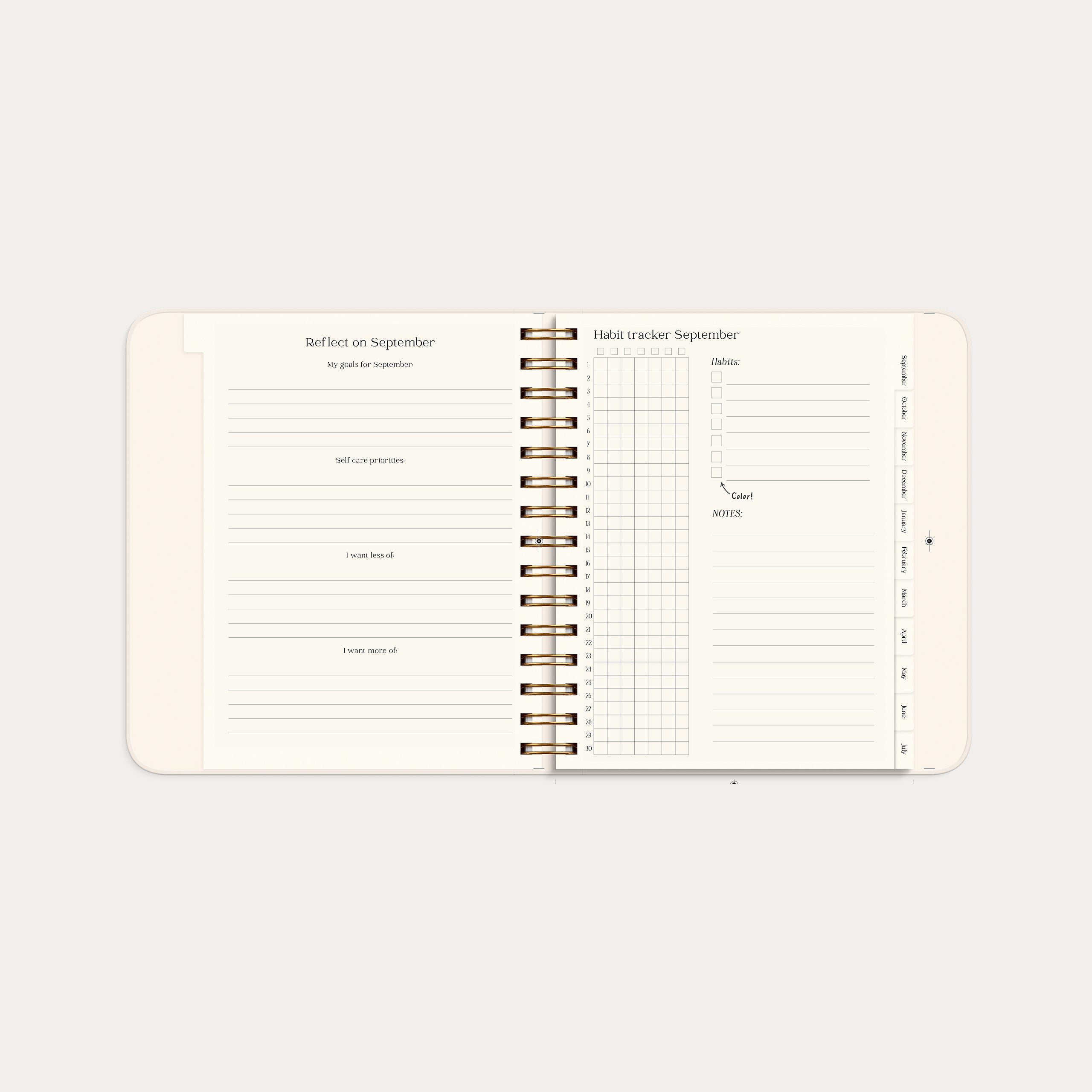 Life Planner Pastel flowers 26/27