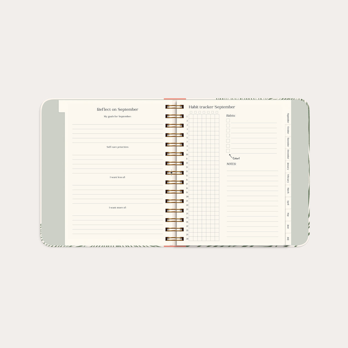 Life Planner Decor Green flow 26/27