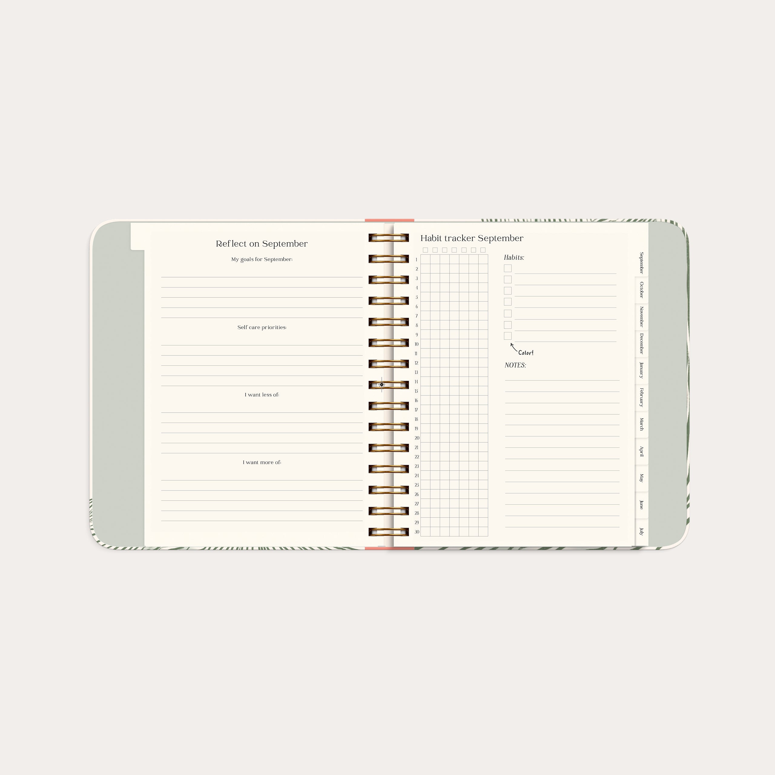 Life Planner Decor Green Flow 26/27