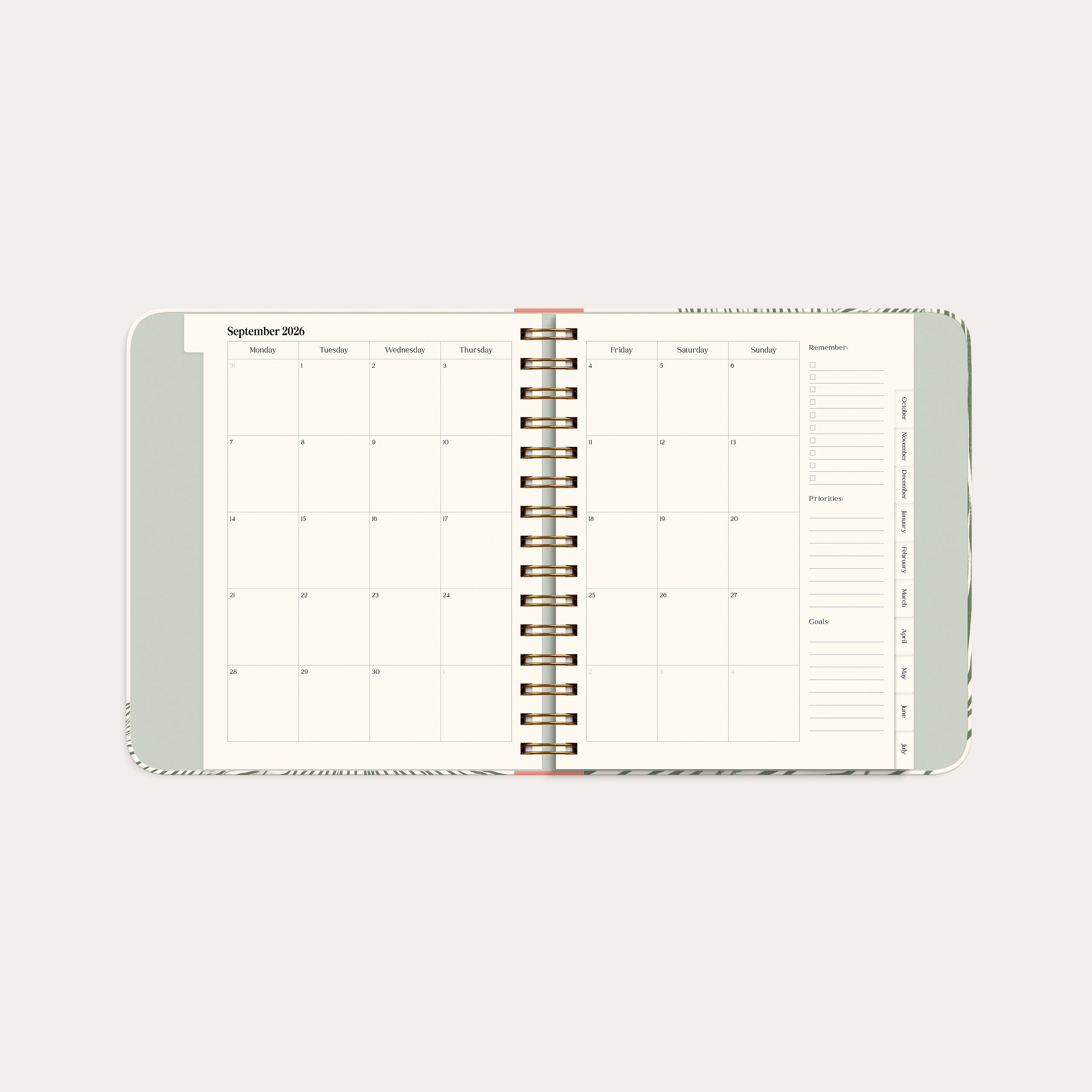 Life Planner Decor Green Flow 26/27