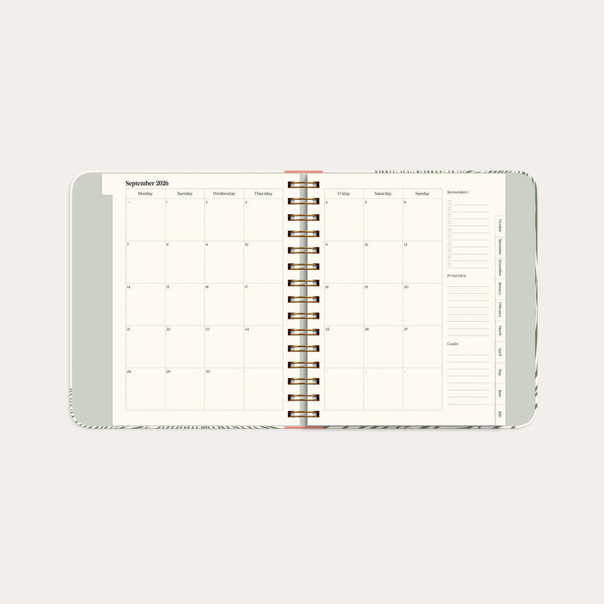 Life Planner Decor Green flow 26/27