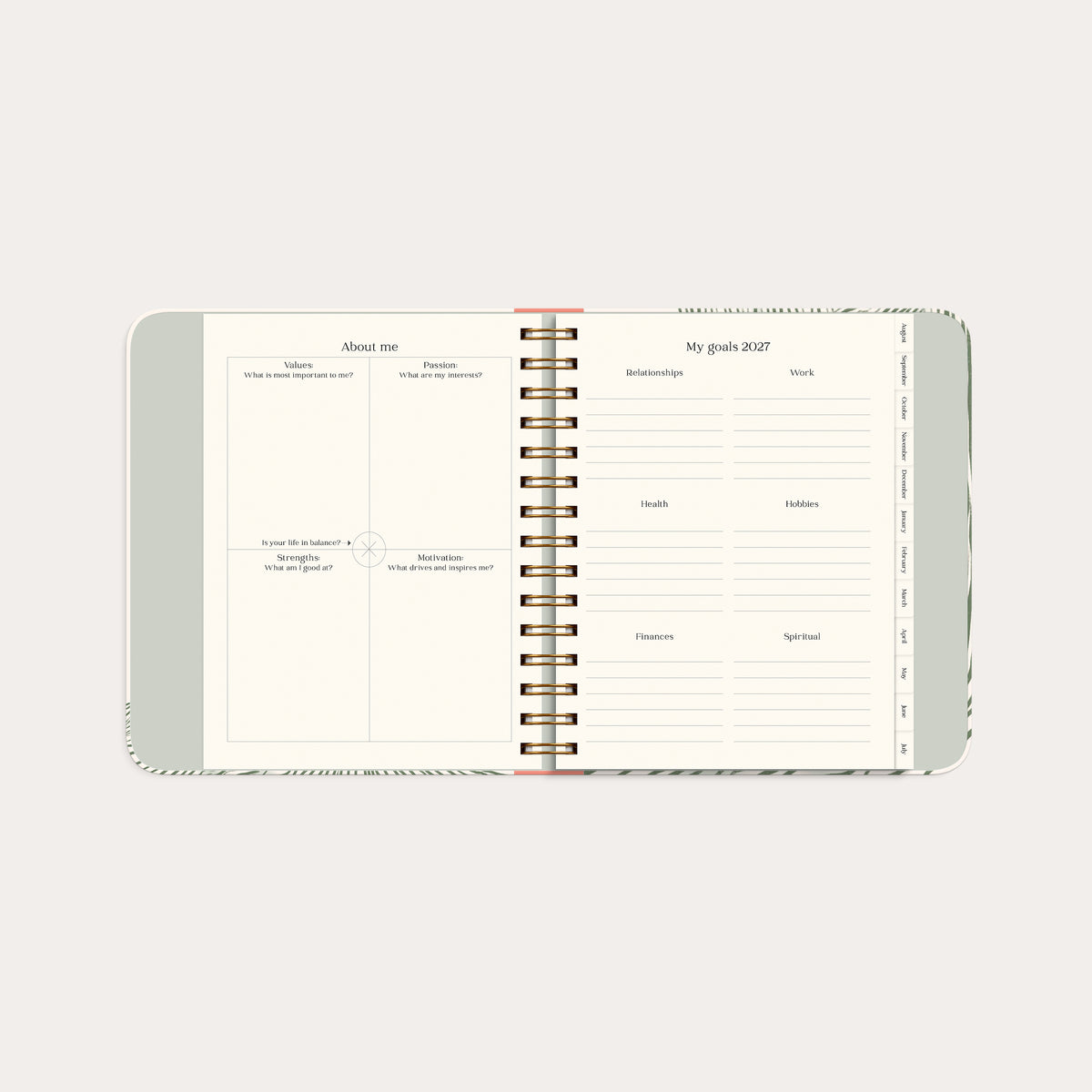 Life Planner Decor Green flow 26/27