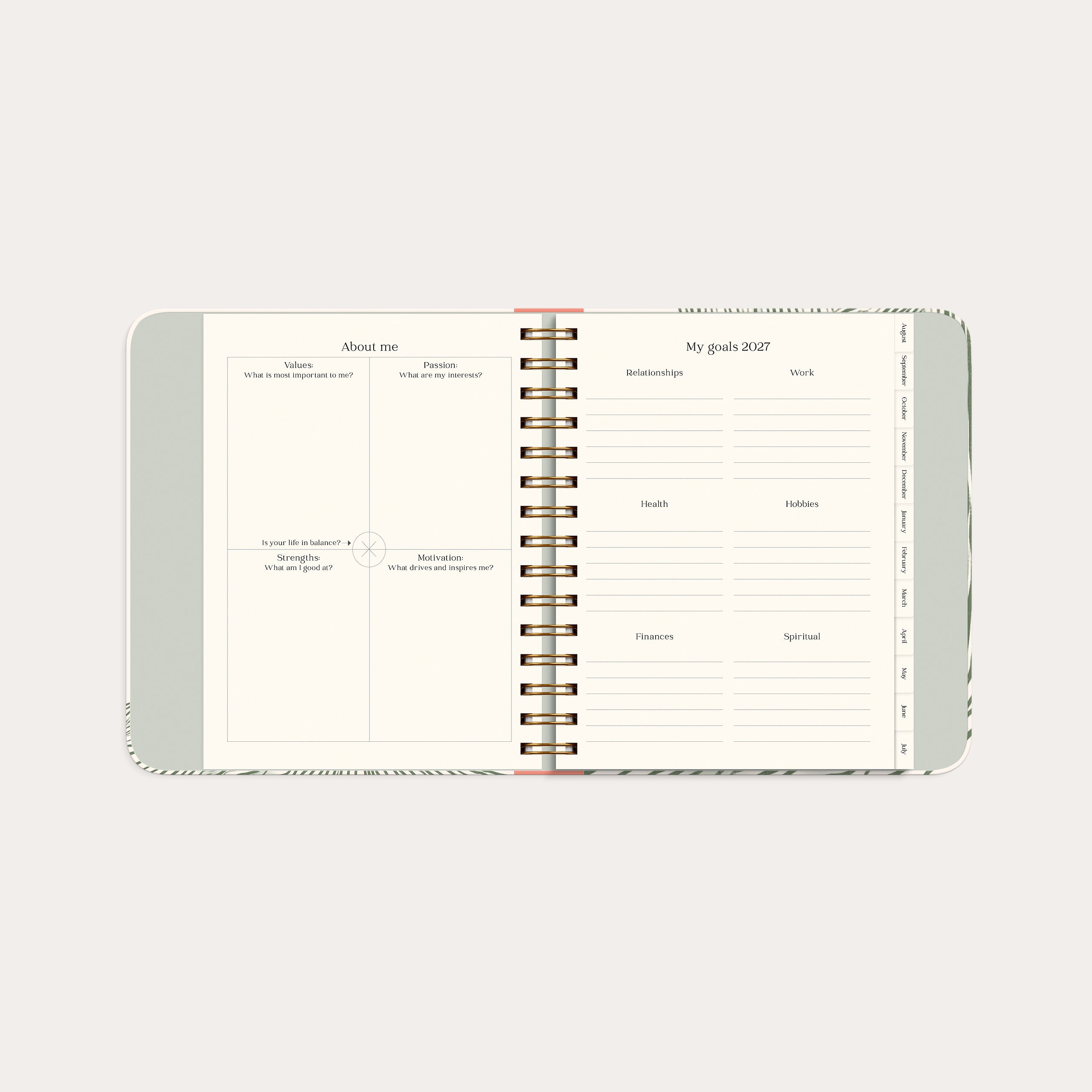 Life Planner Decor Green Flow 26/27