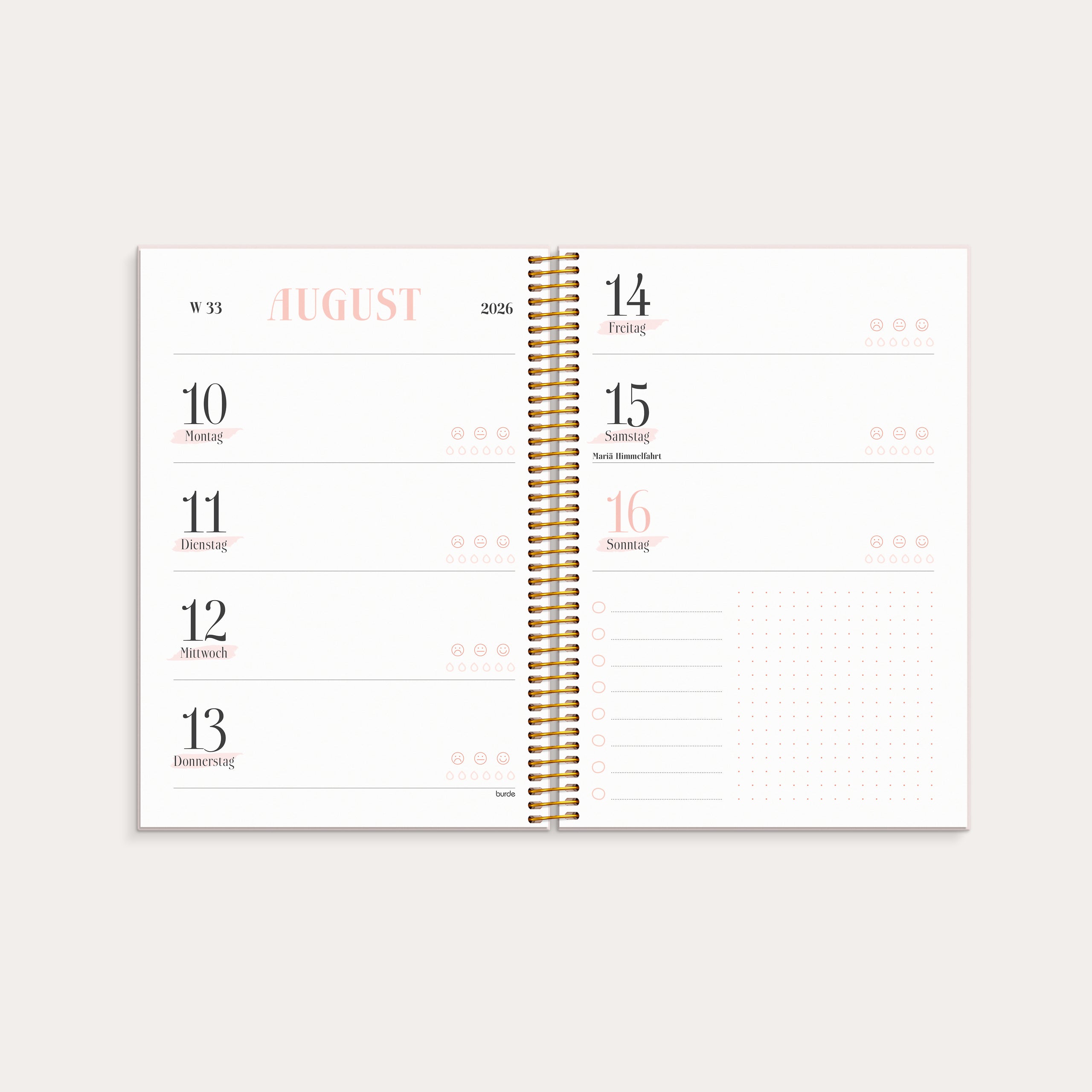 Life Planner Pink Horizontal 2026