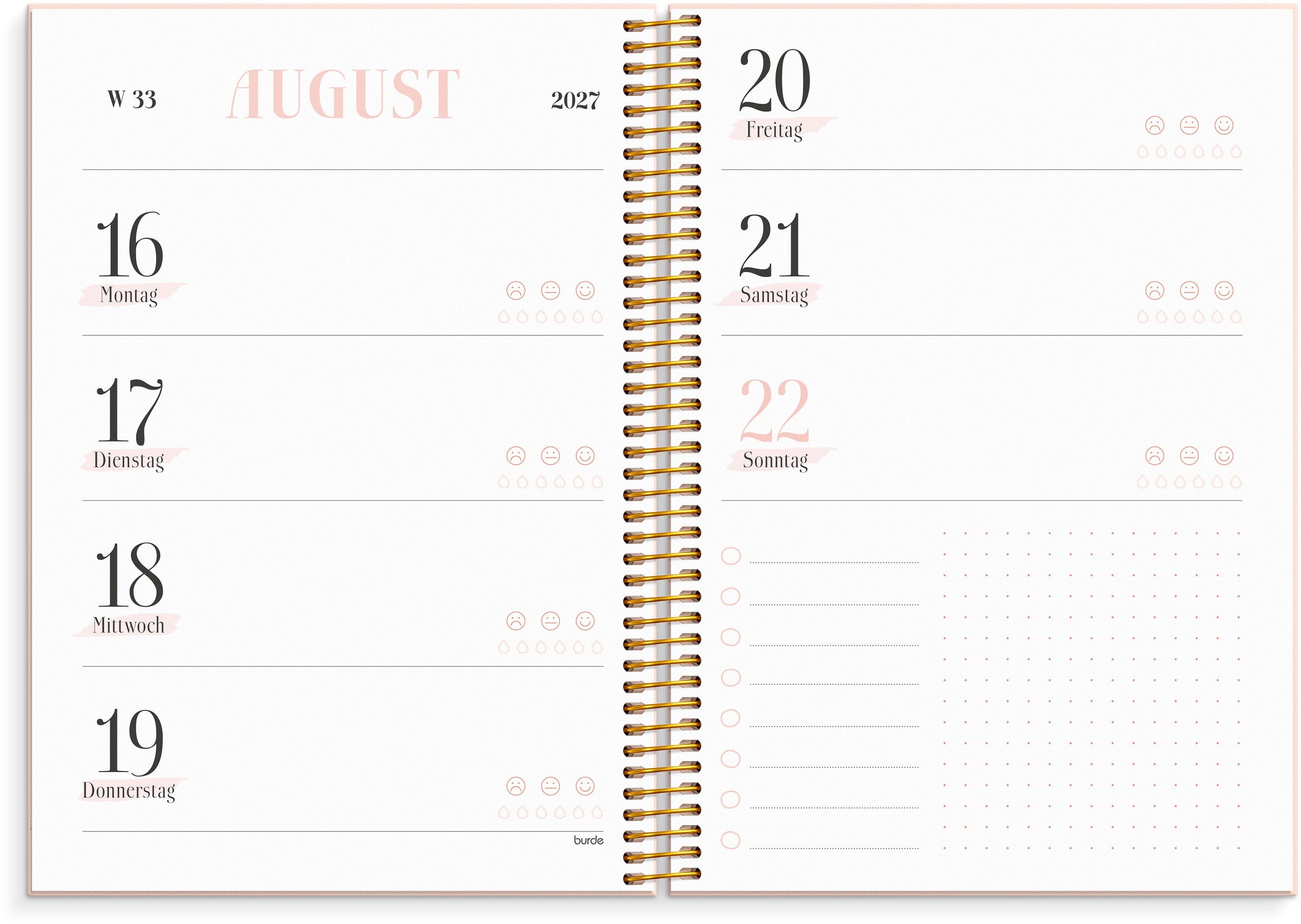 Life Planner Pink Horizontal 2027