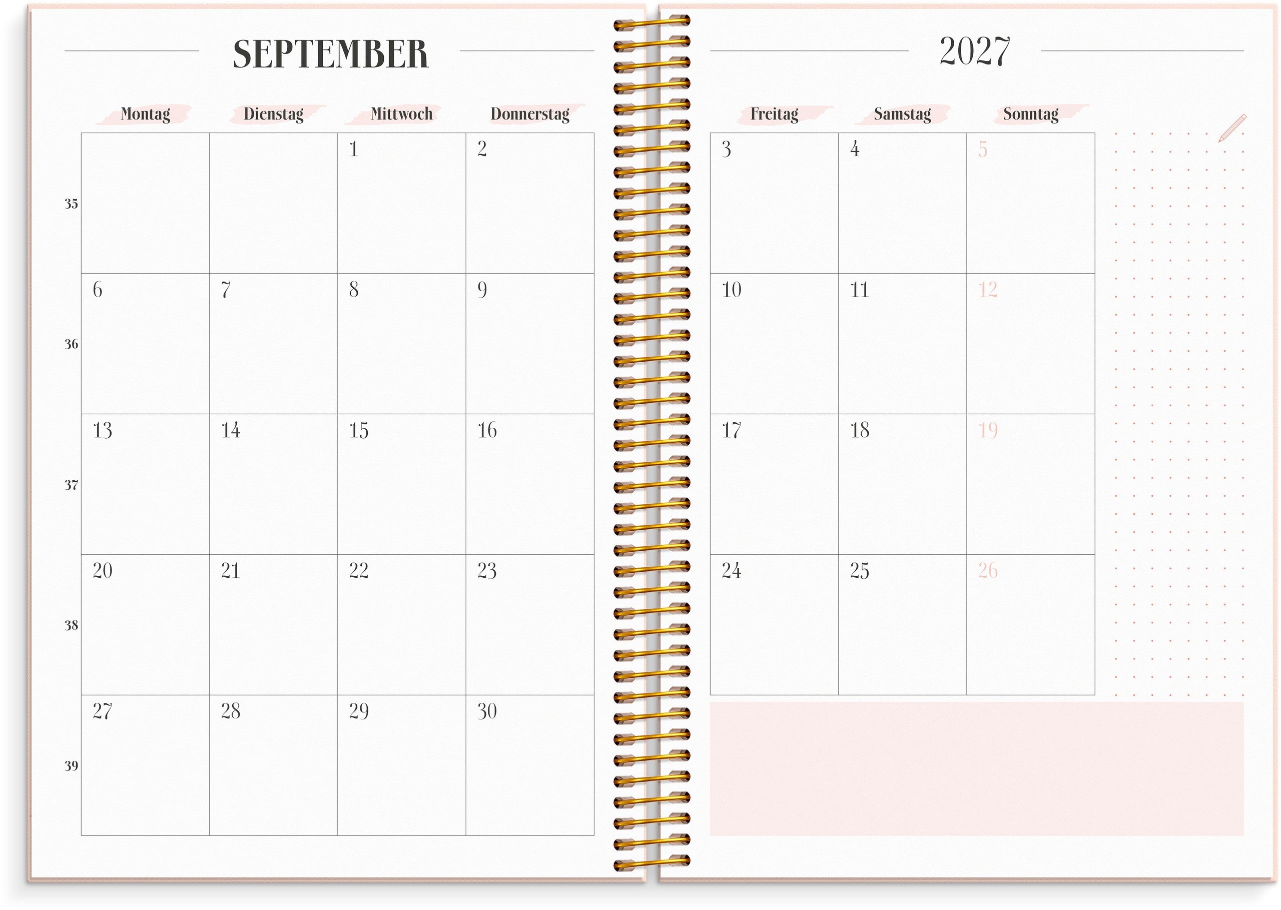 Life Planner Pink Horizontal 2027