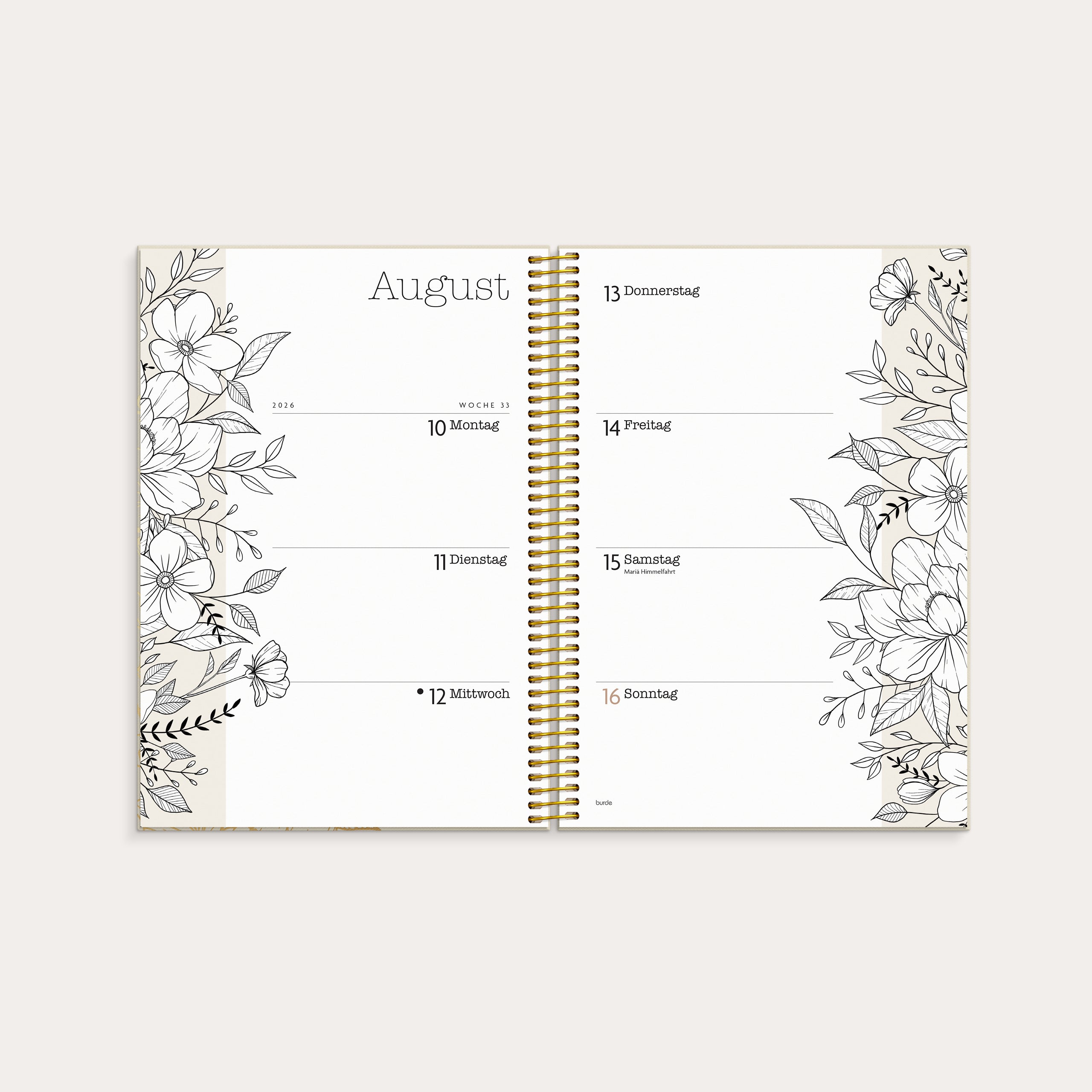 Kalender 2026 Life Planner Bloom