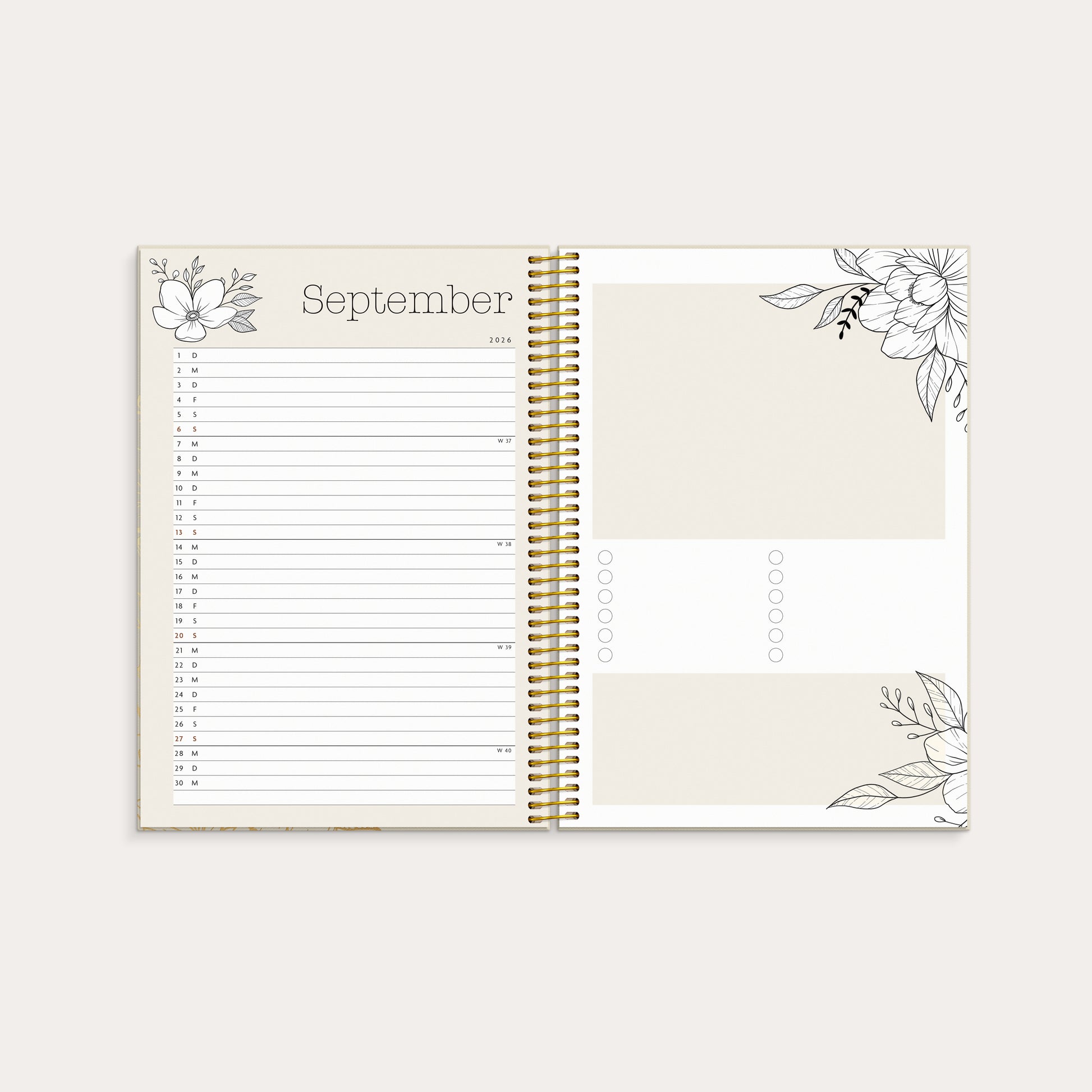 Life Planner Bloom 2026 – detail view
