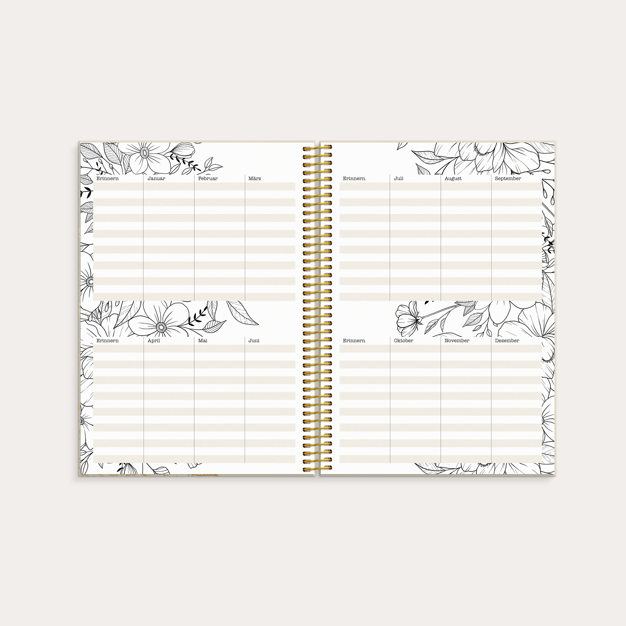 Kalender 2026 Life Planner Bloom