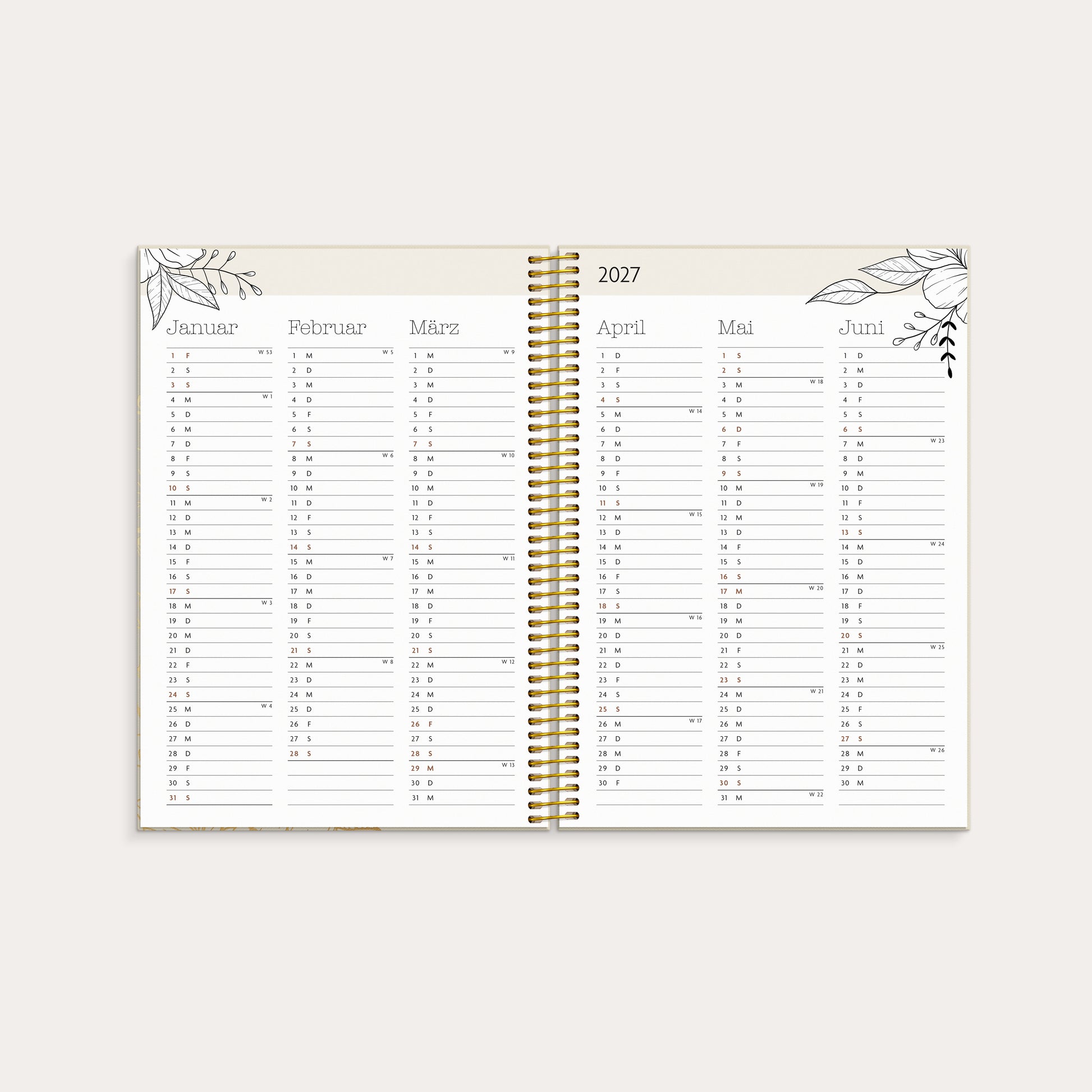 Life Planner Bloom 2026 – detail view