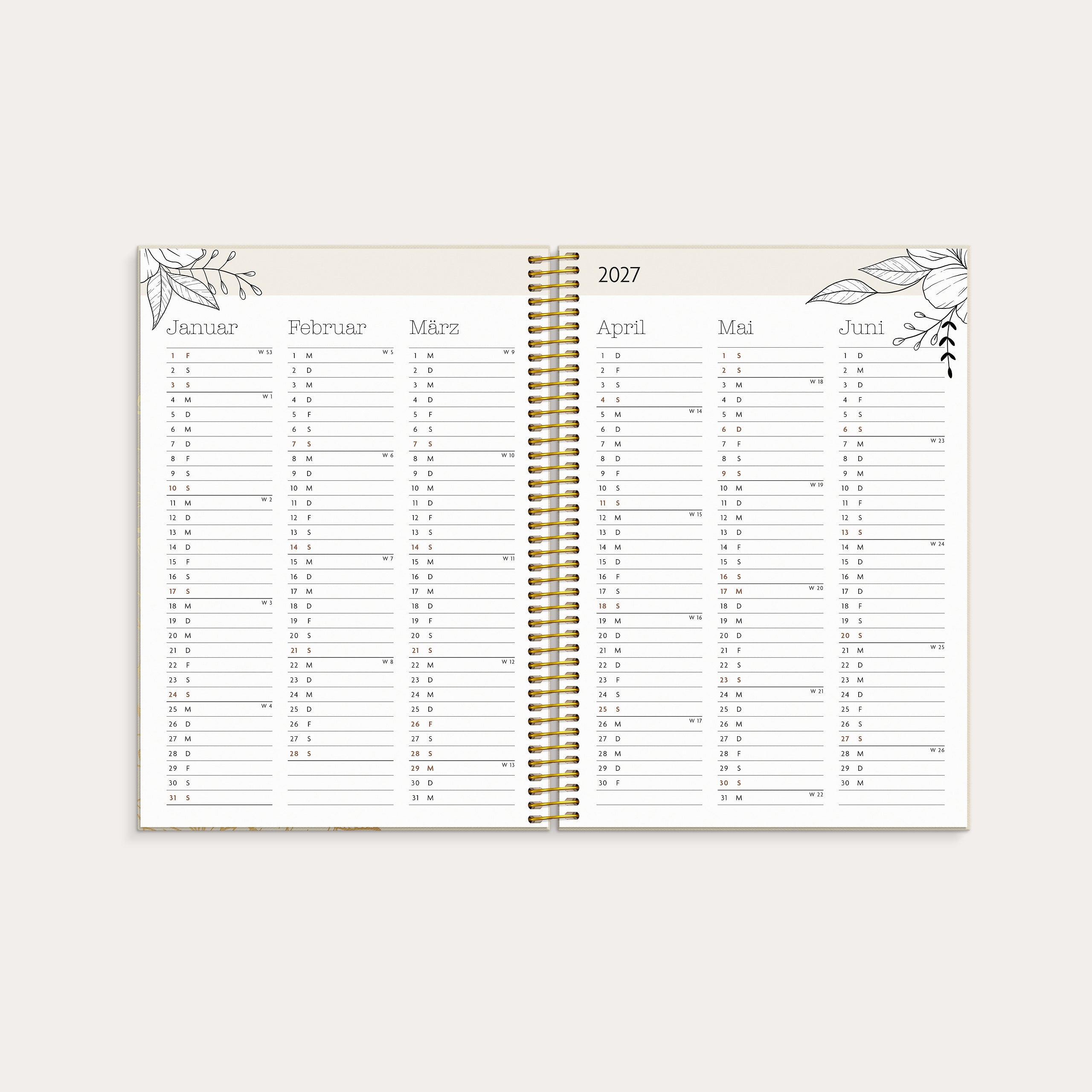 Life planner Bloom 26/27 – detail view