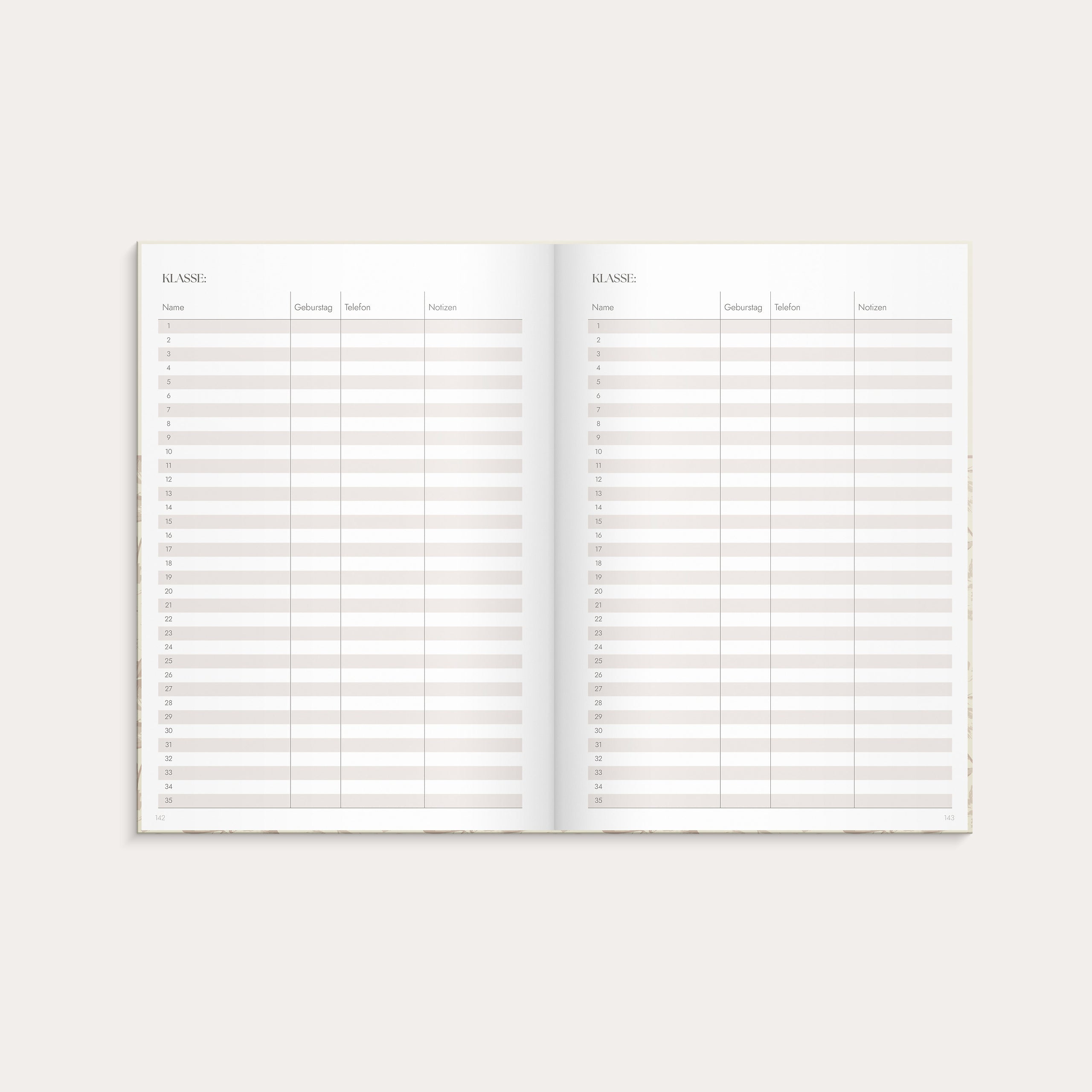 Lehrerplaner 26/27 Blumen