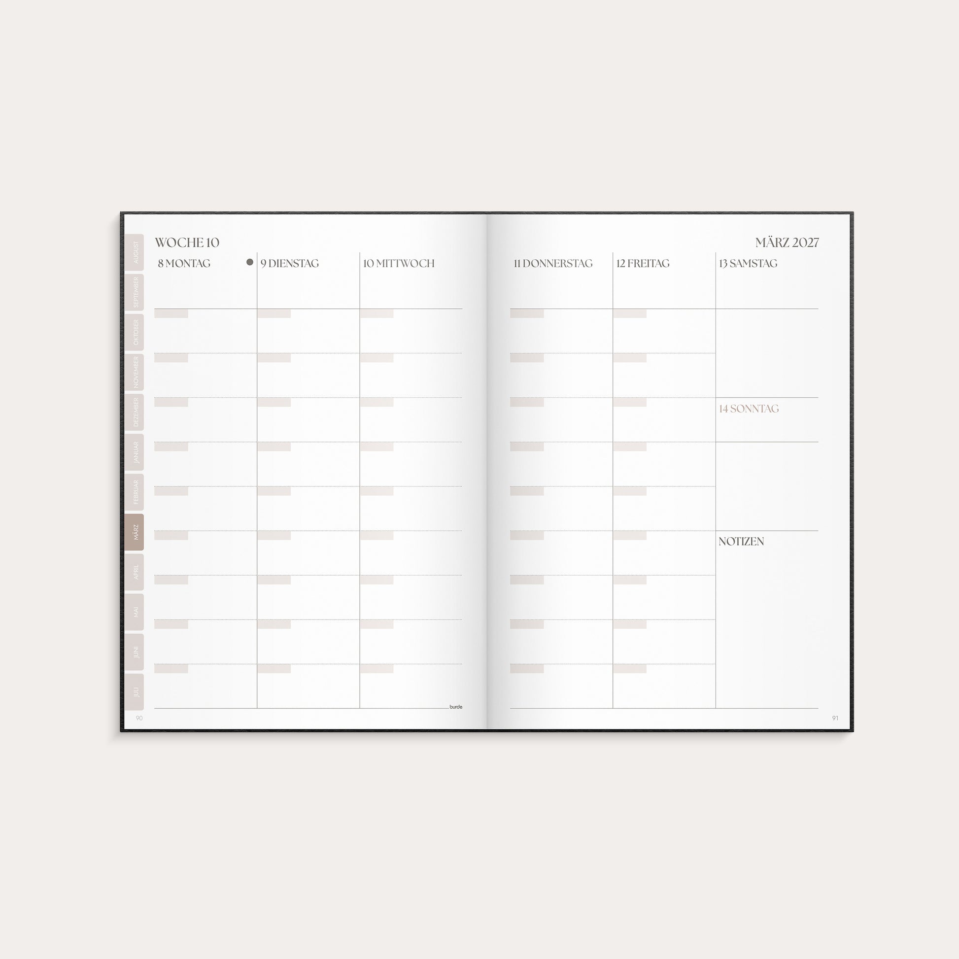 Lehrerplaner 26/27 Schwarz – detail view