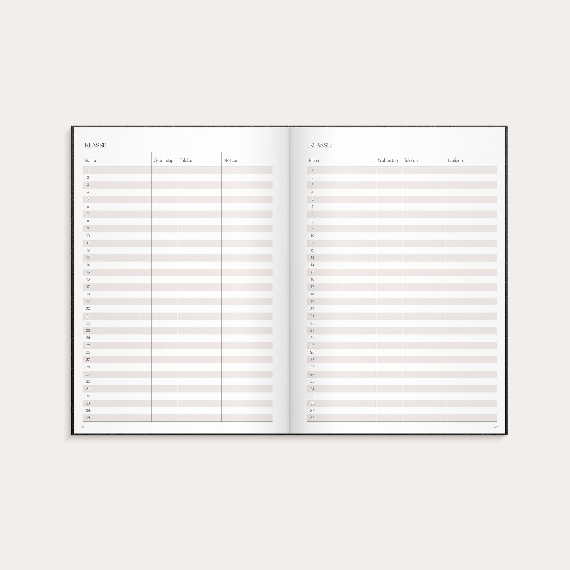 Lehrerplaner 26/27 Schwarz – detail view